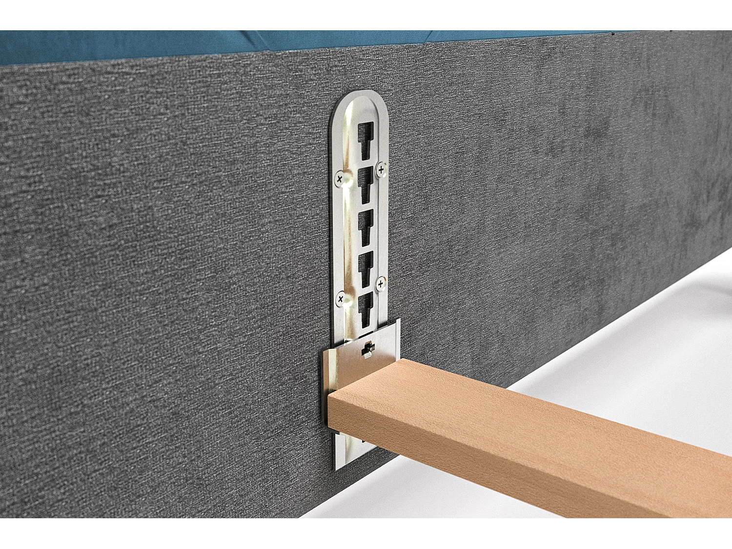 Polsterbett - Petrol Velvet - ANNY