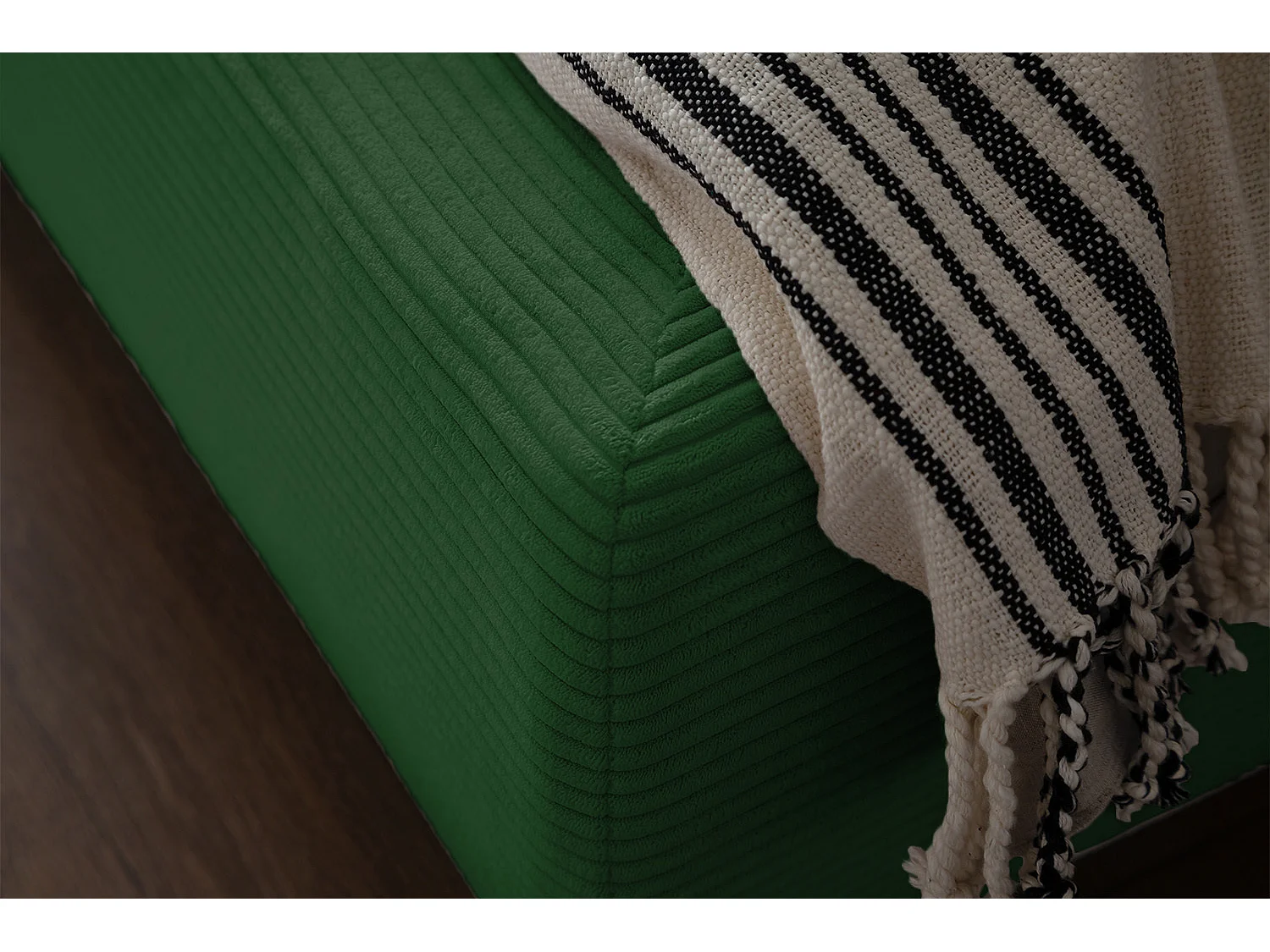 Lit - vert émeraude velours côtelé - HENRY