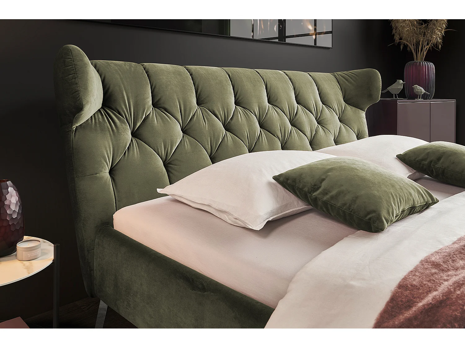 Cama - Verde terciopelo - CHARME