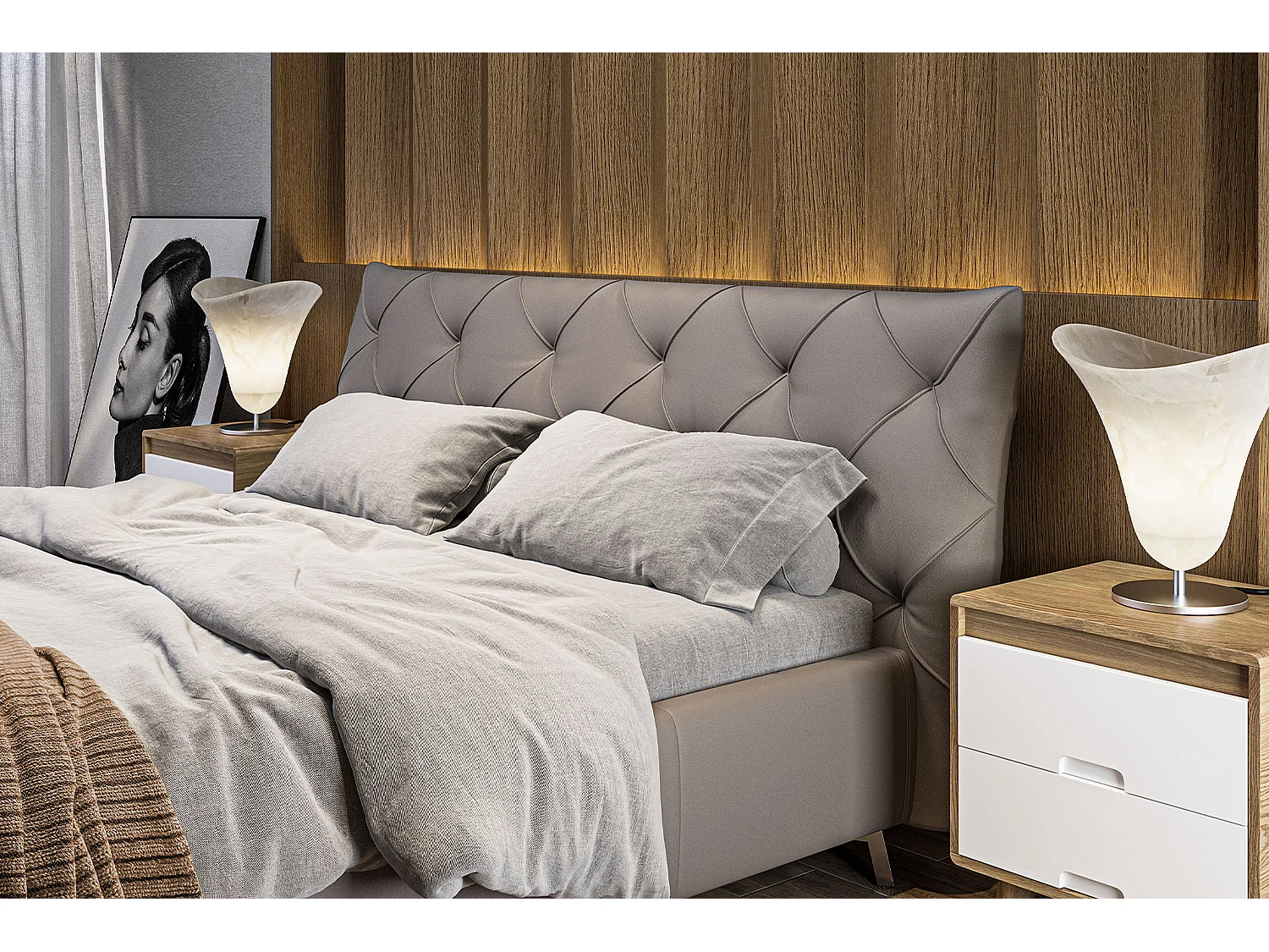 Letto - Grigio pelle - ANNY