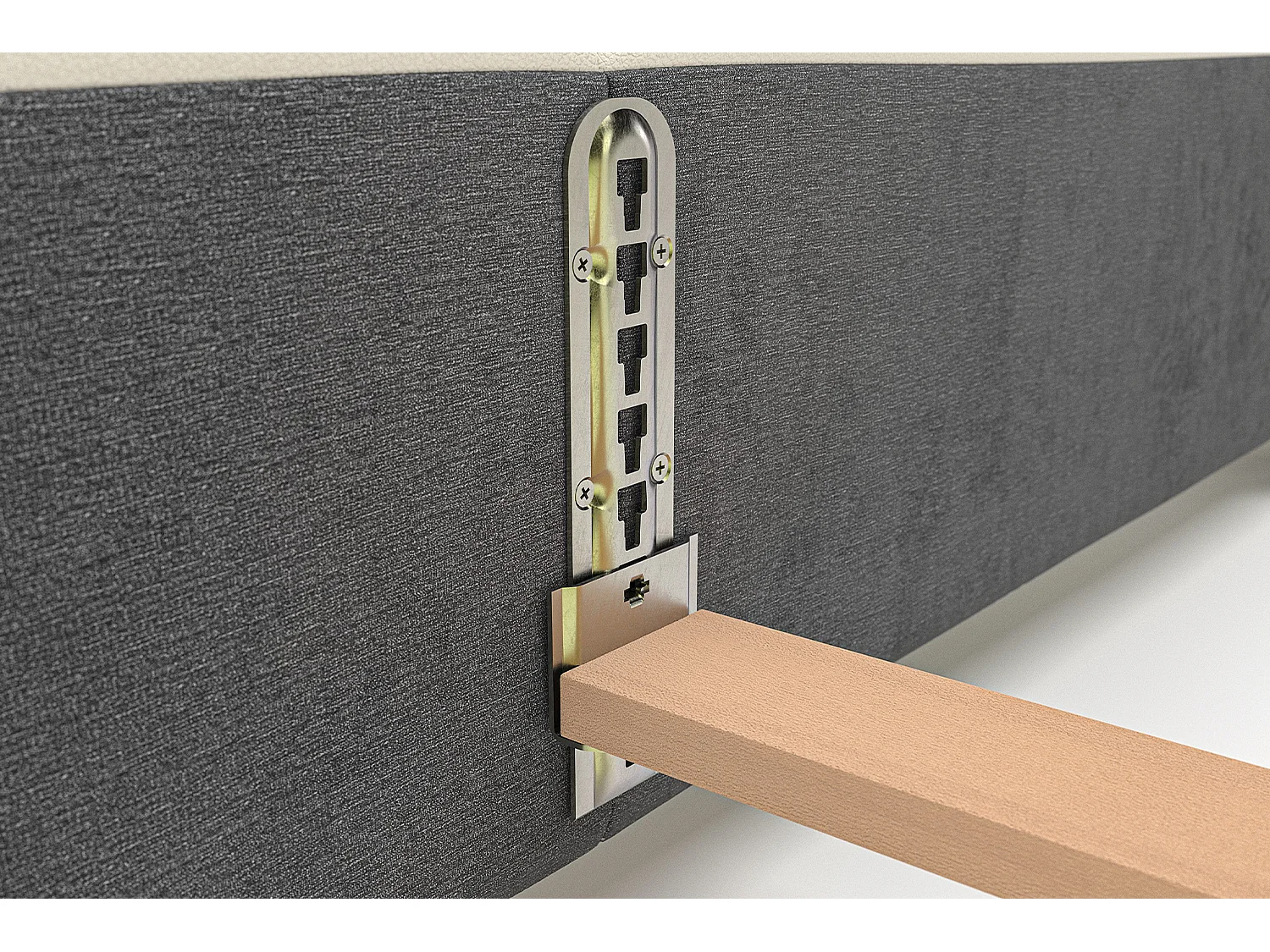 Polsterbett - Weiß Leder - HENRY