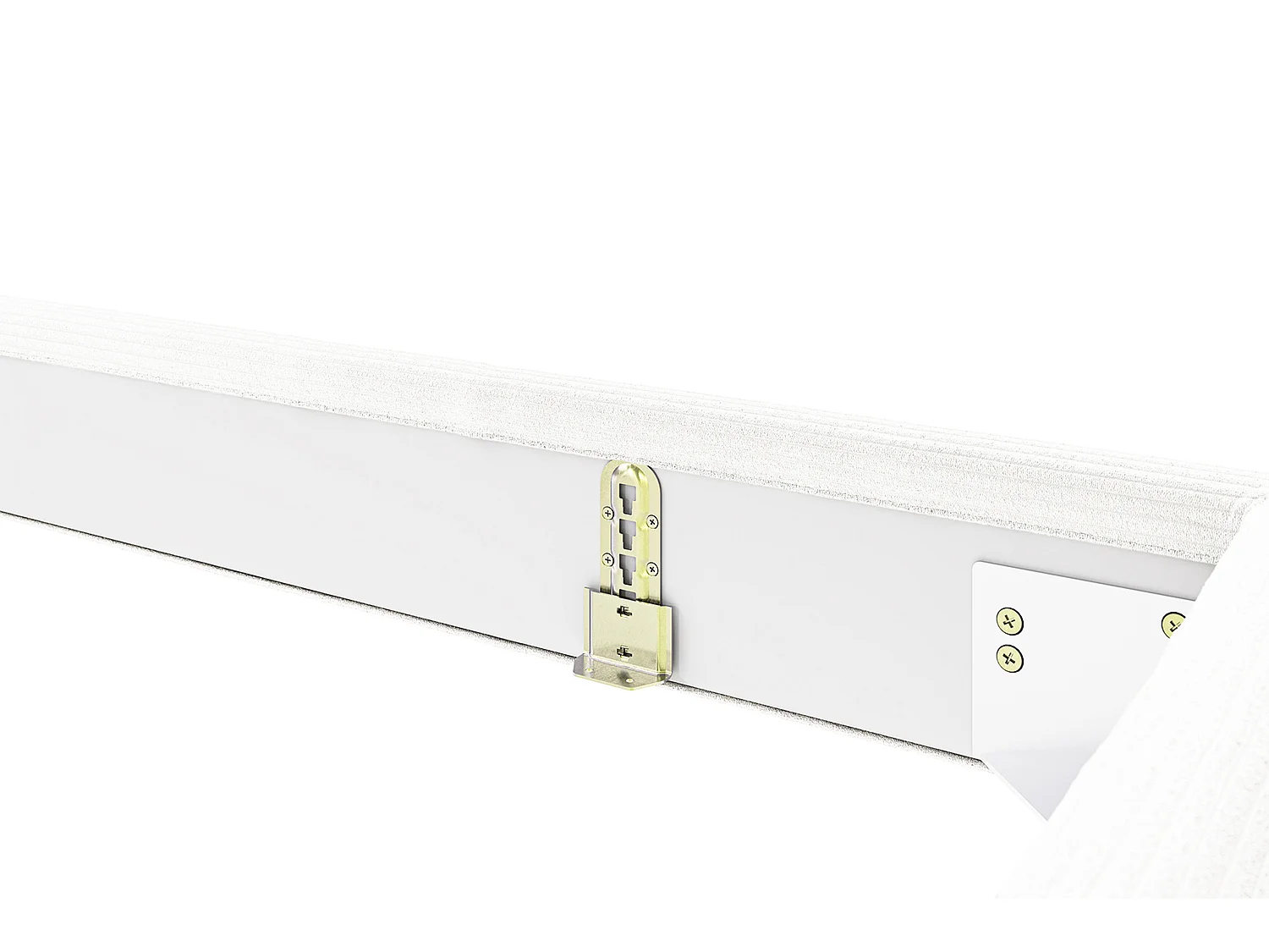 Lit - blanc velours côtelé - VALERIE