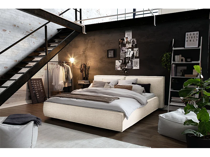 Cama - blanco crema tejido plano - CARLO