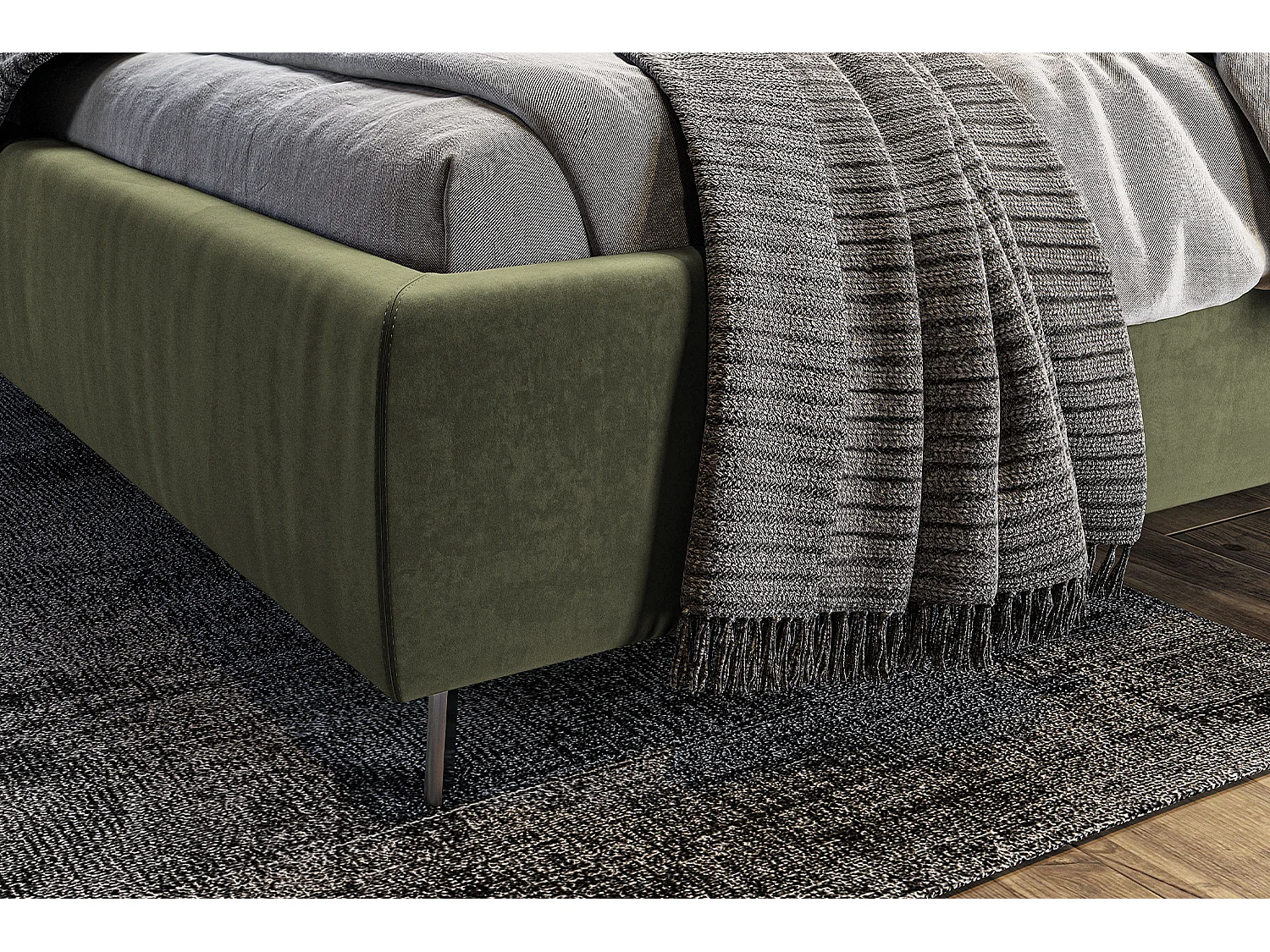 Letto - verde velluto - ANNY