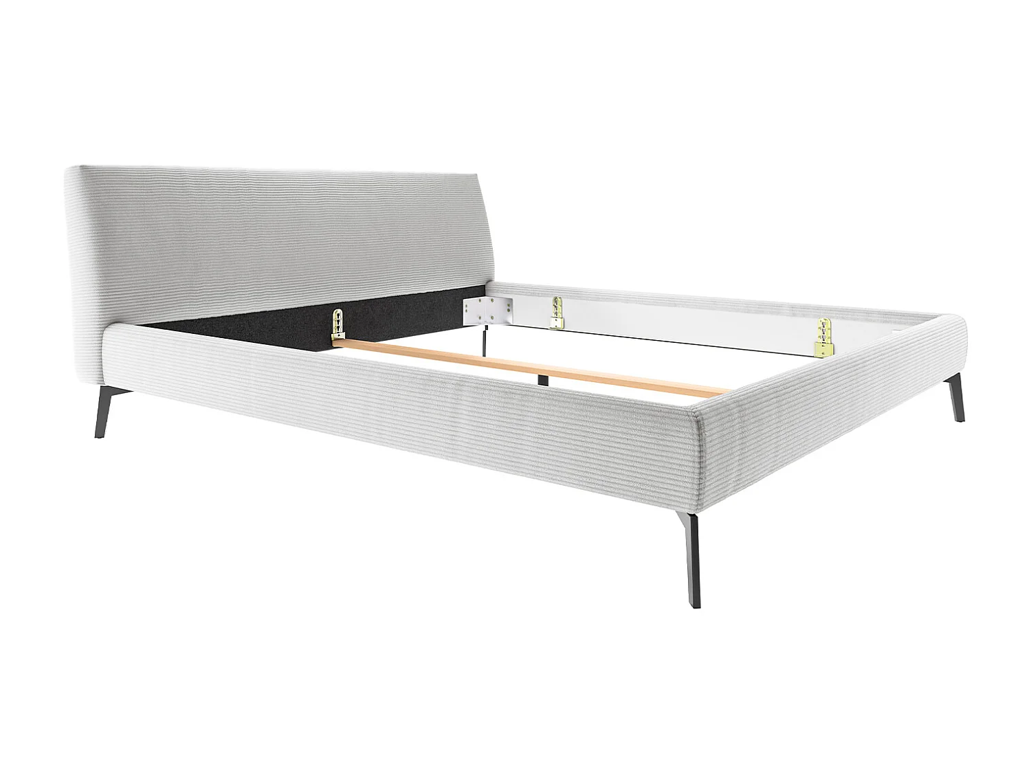 Letto - grigio chiaro velluto a coste - VALERIE