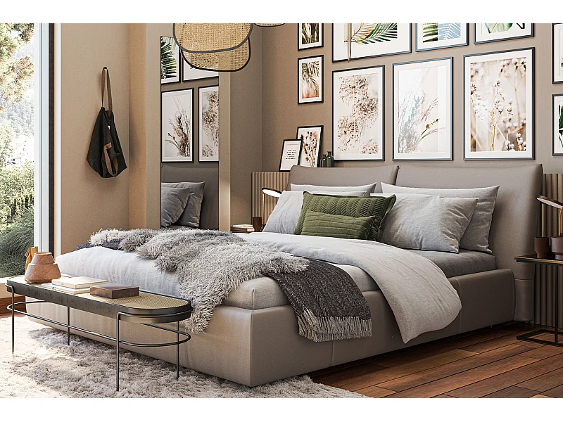 Letto - Grigio pelle - HENRY