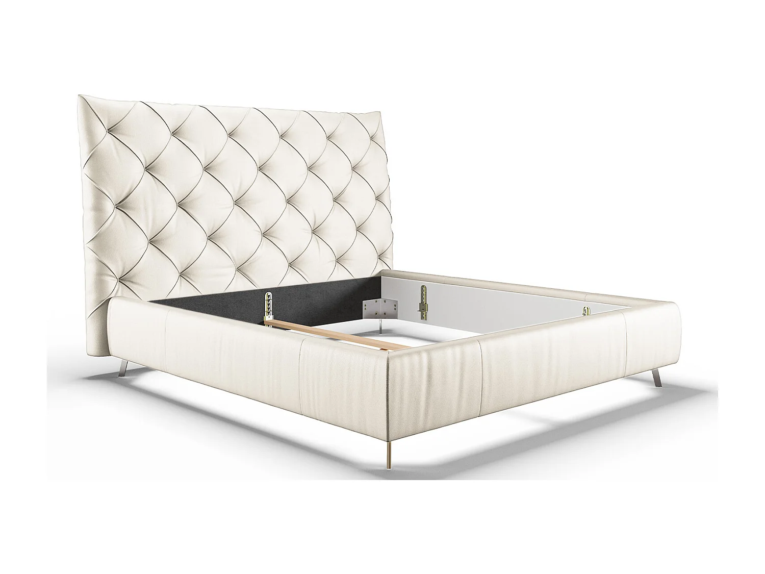 Cama - blanco piel - ANNY