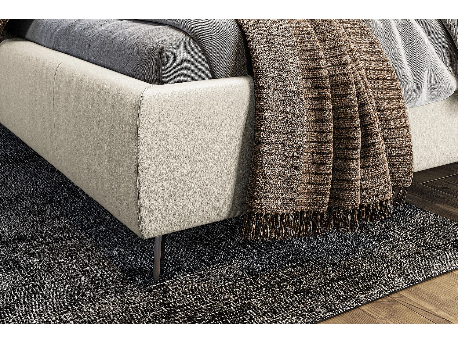 Cama - blanco piel - ANNY