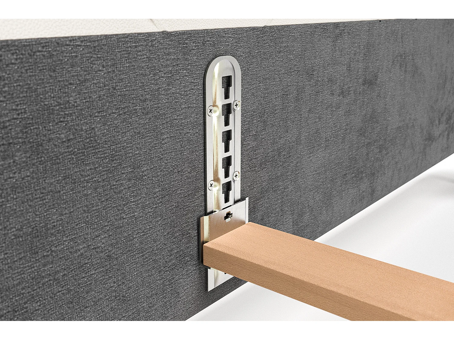 Polsterbett - Weiß Leder - ANNY