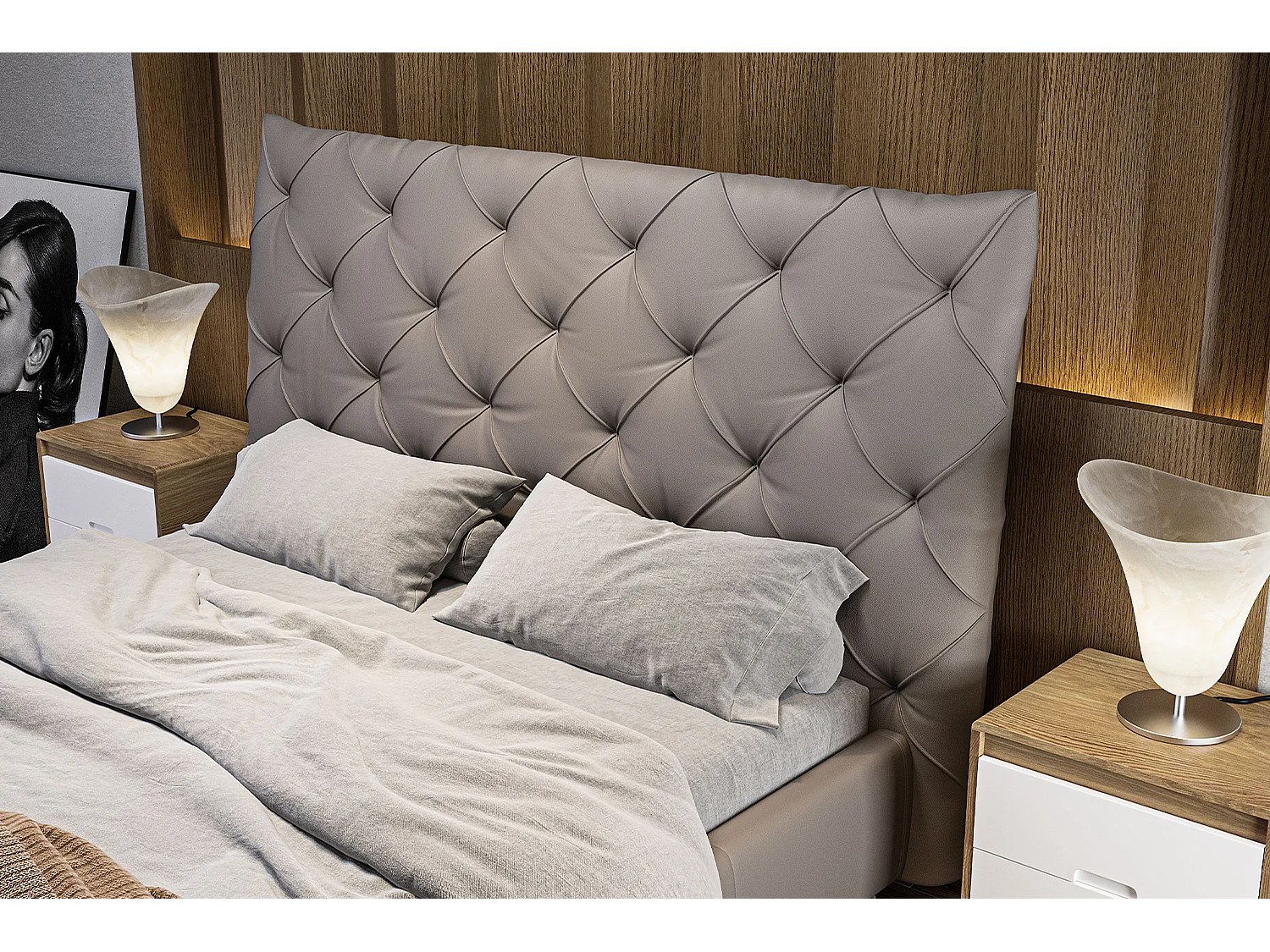 Letto - Grigio pelle - ANNY
