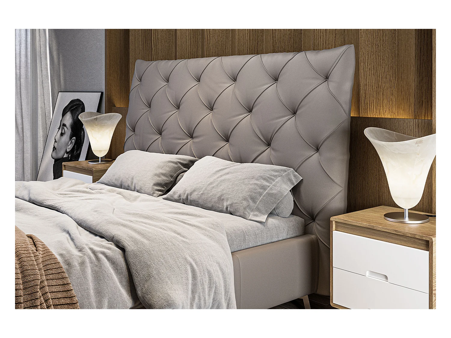 Letto - Grigio pelle - ANNY