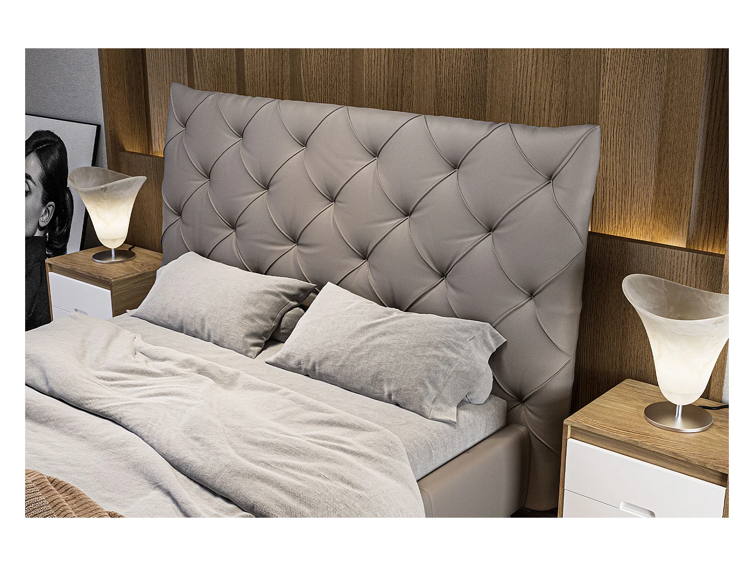 Letto - Grigio pelle - ANNY