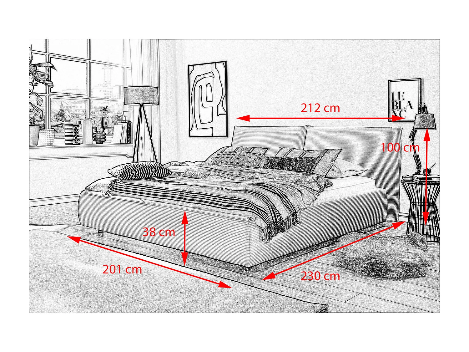 Cama - topo pana - HENRY