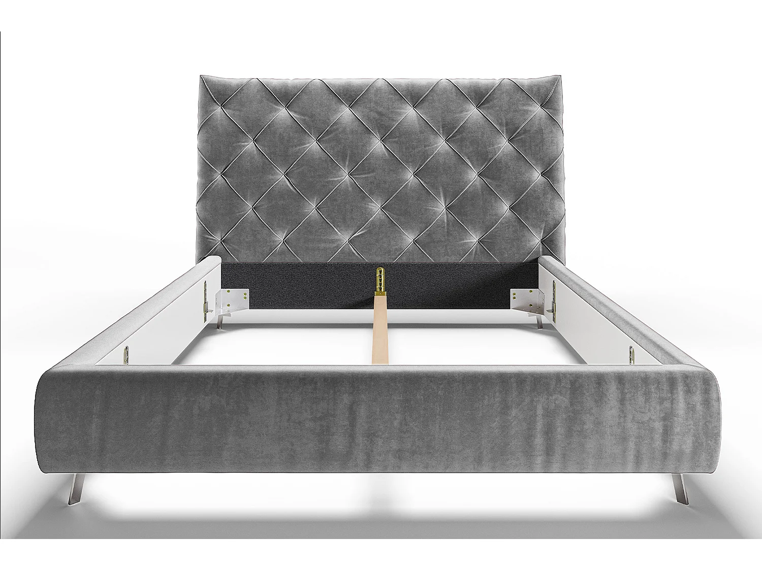 Cama - plata terciopelo - ANNY