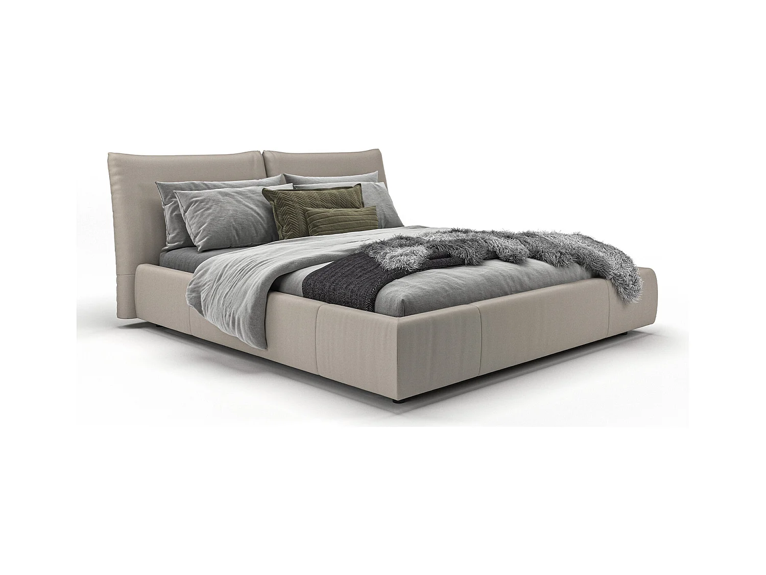 Cama - gris claro piel - HENRY