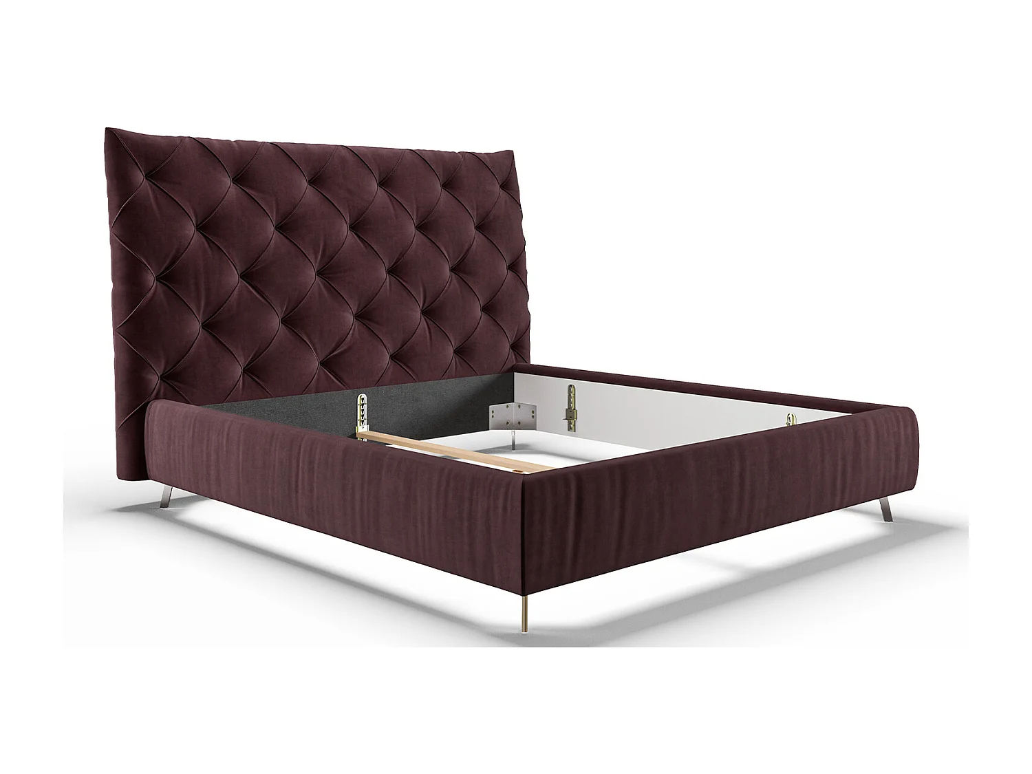 Polsterbett - Violett Velvet - ANNY