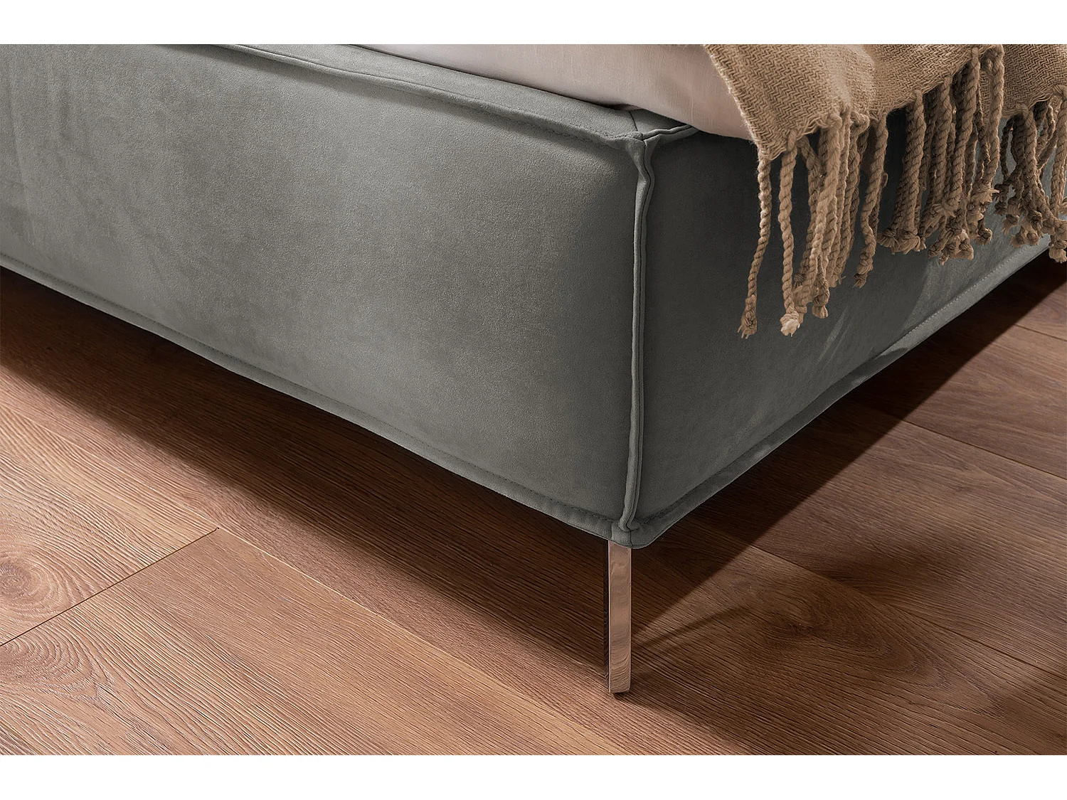 Letto - antracite tessuto intrecciato - SOFIA