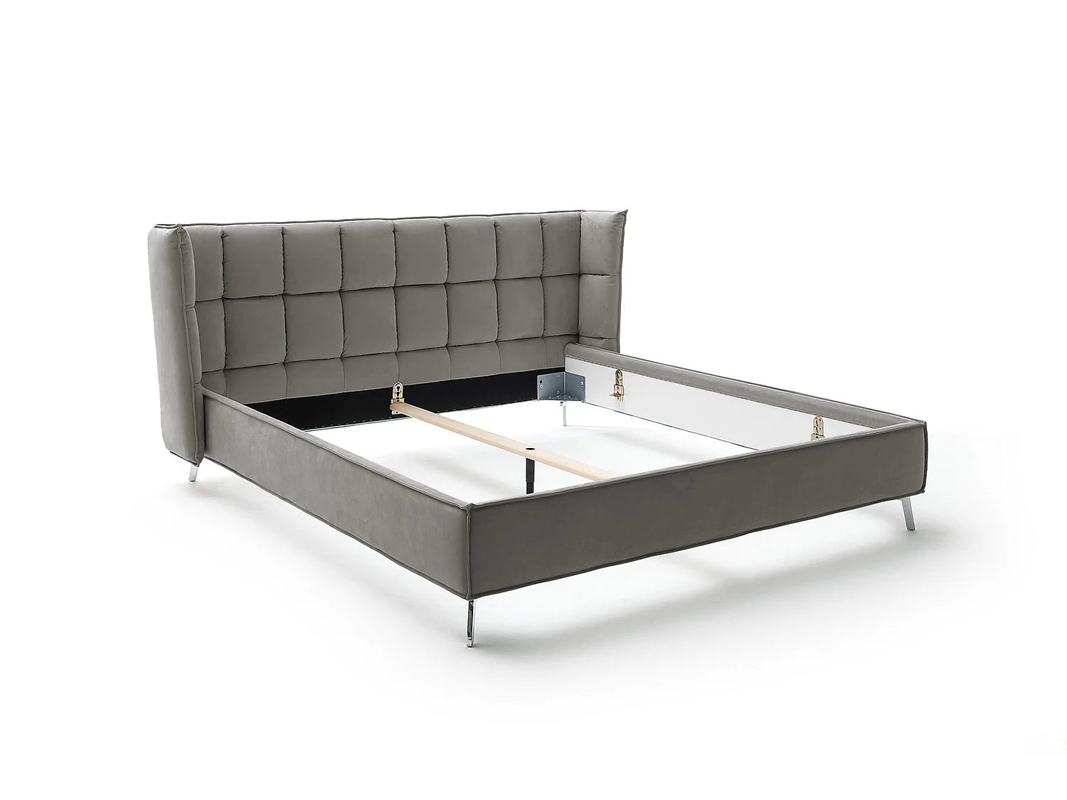 Letto - antracite tessuto intrecciato - SOFIA