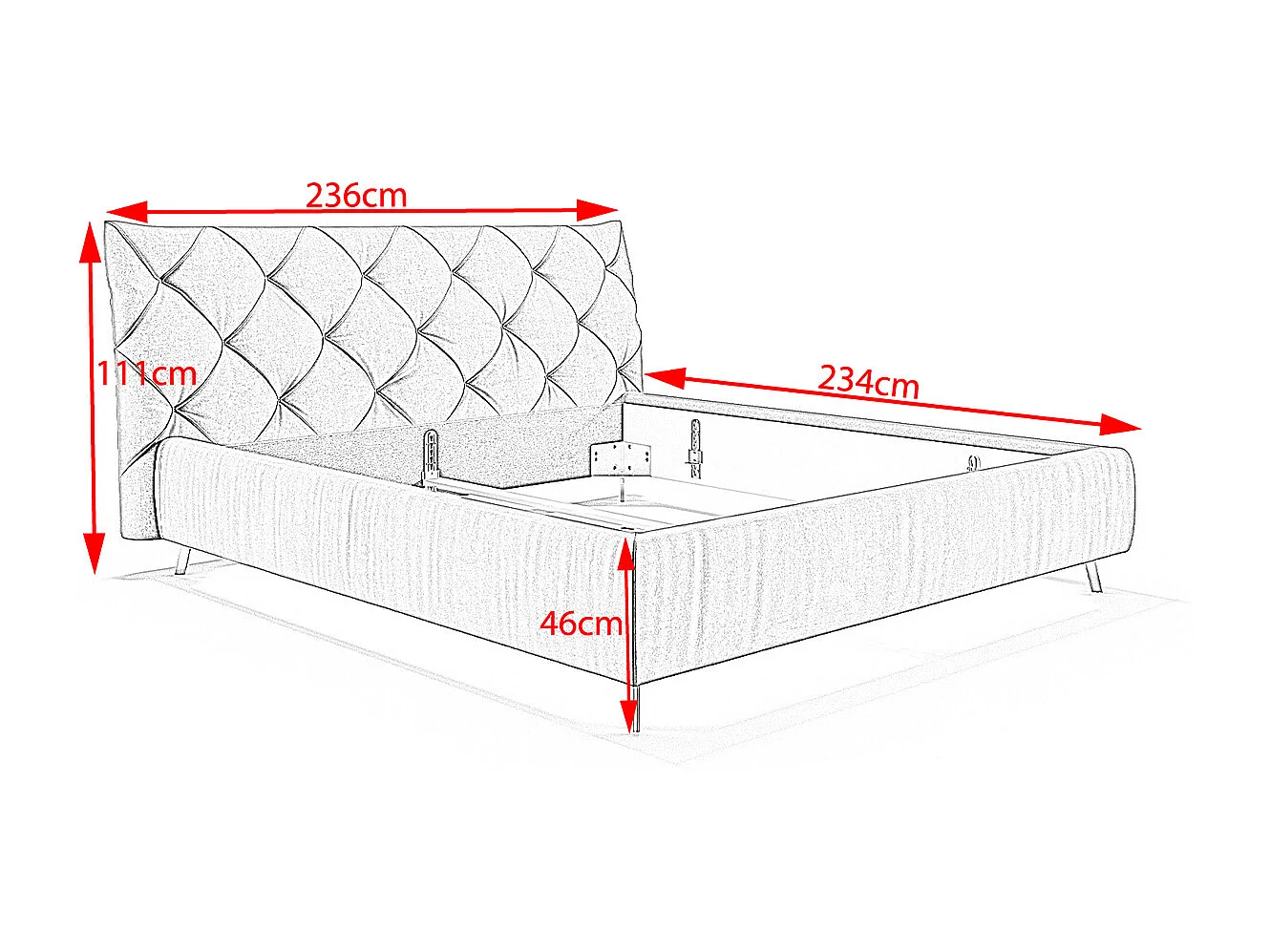 Cama - Violeta terciopelo - ANNY