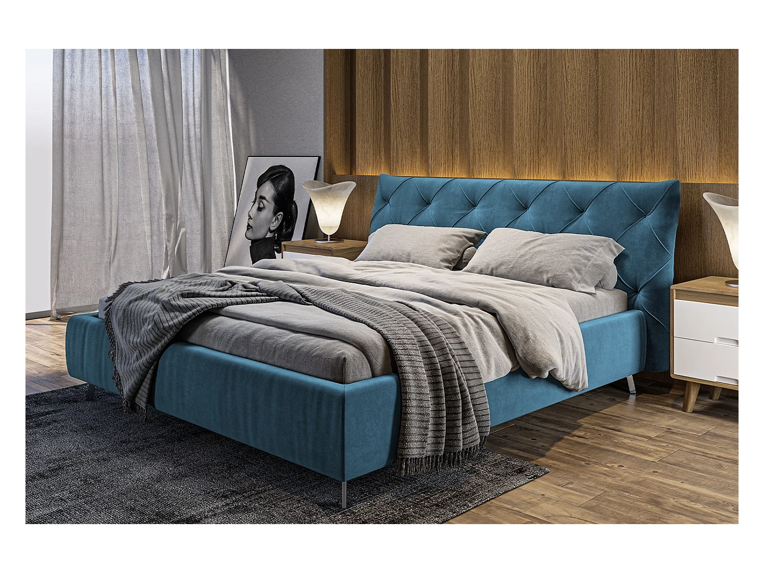 Letto - Benzina velluto - ANNY
