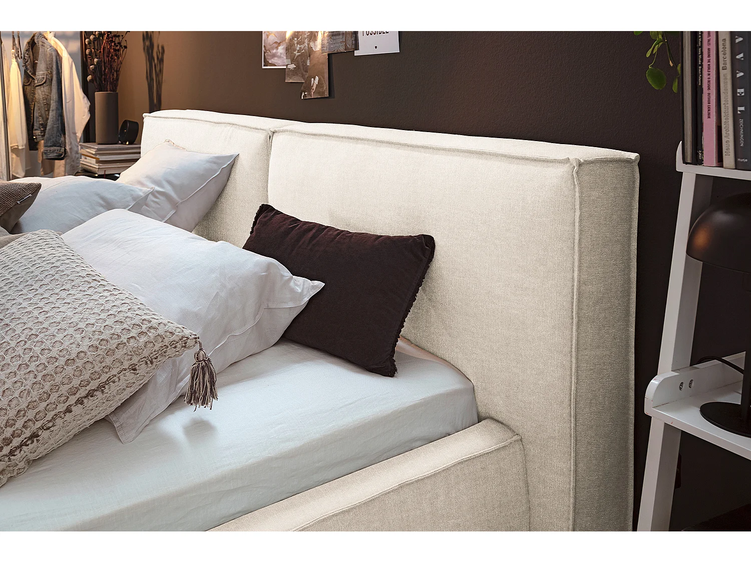 Cama - blanco crema tejido plano - CARLO