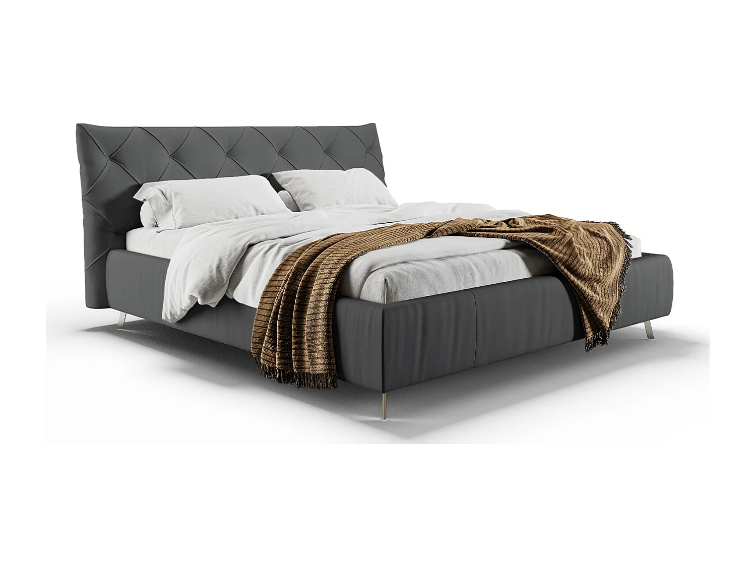 Cama - Negro piel - ANNY