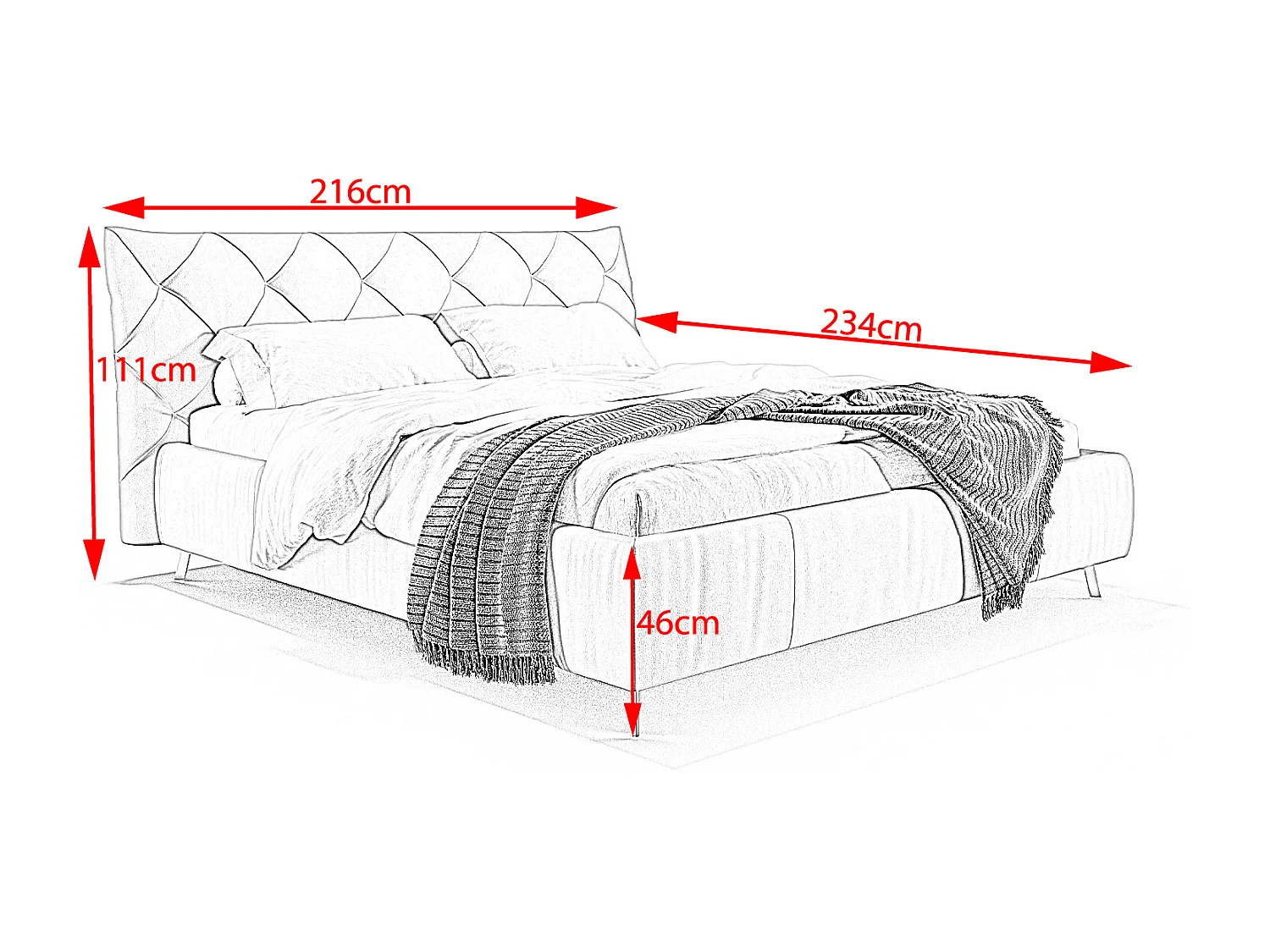 Letto - Nero pelle - ANNY