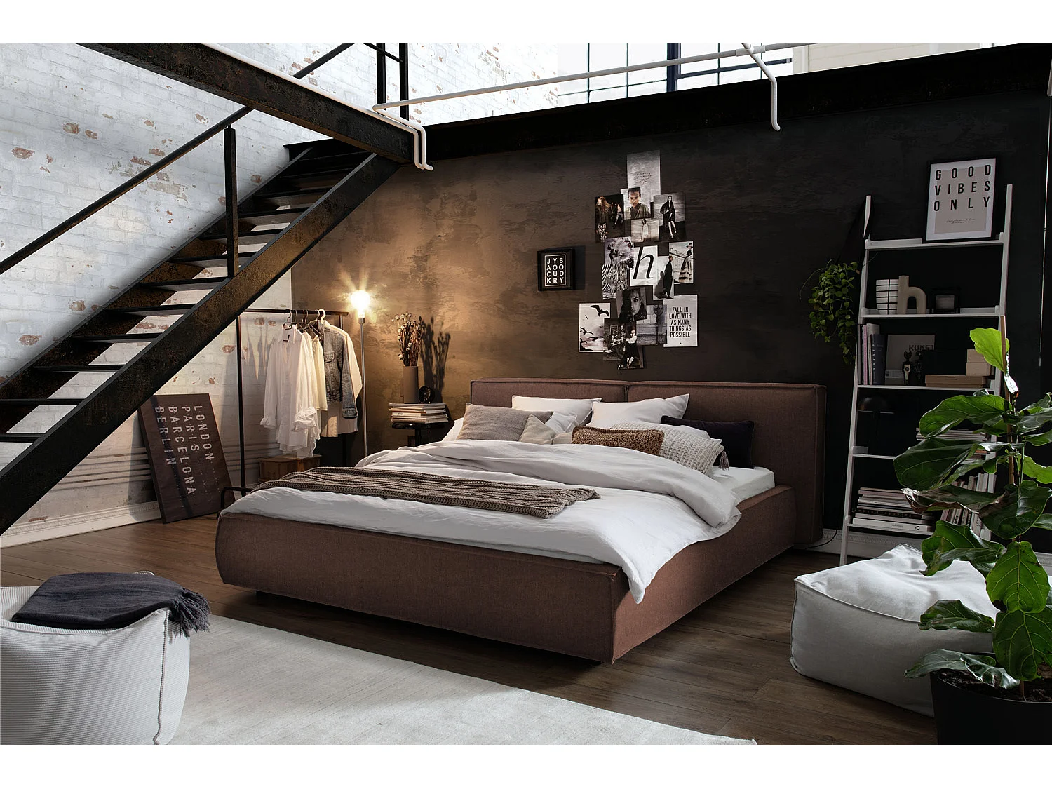 Letto - marrone tessitura piatta - CARLO