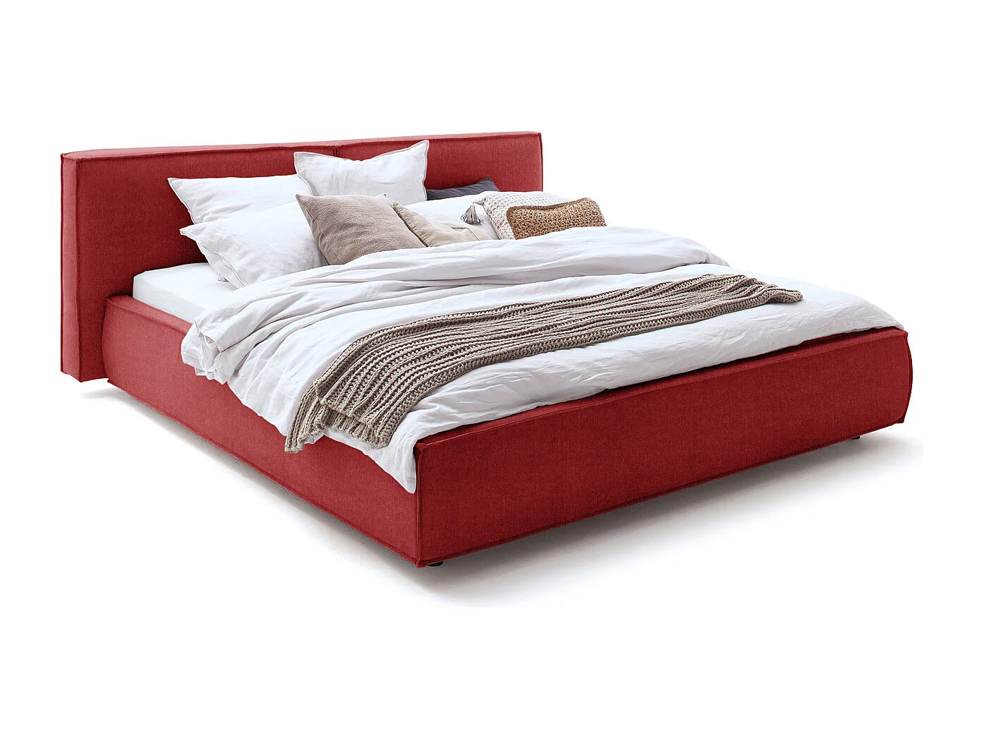 Lit - Rouge tissage plat - CARLO