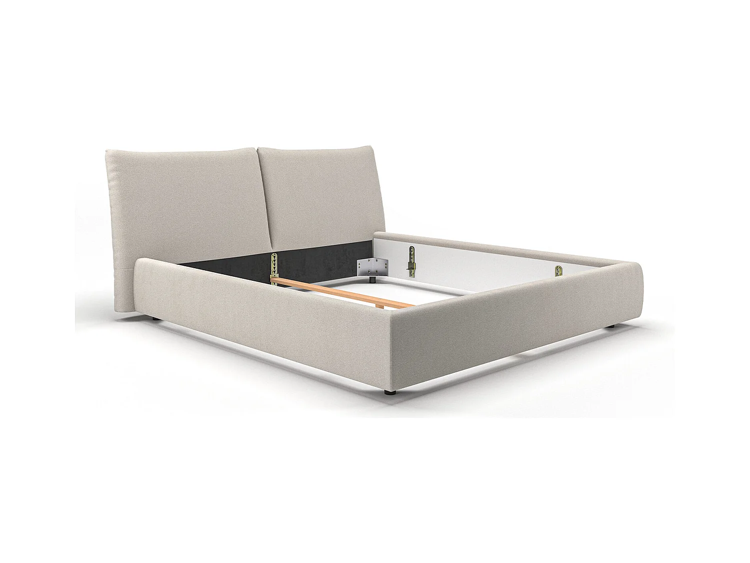 Lit - beige velours côtelé - HENRY