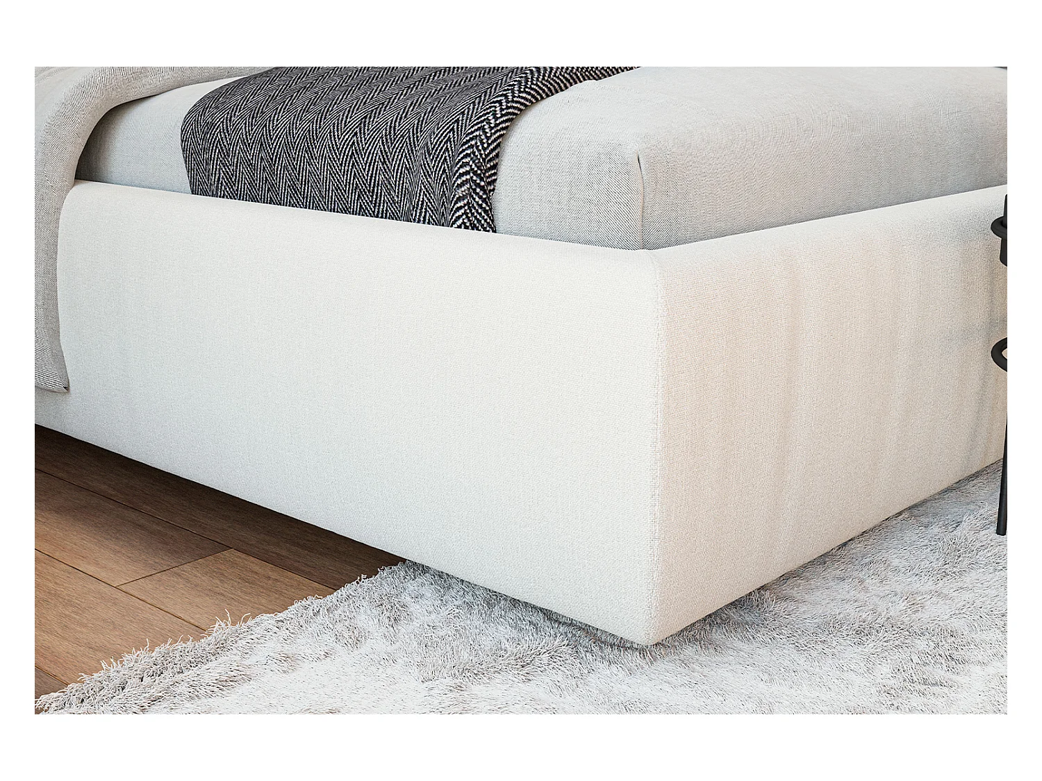 Lit - beige velours côtelé - HENRY