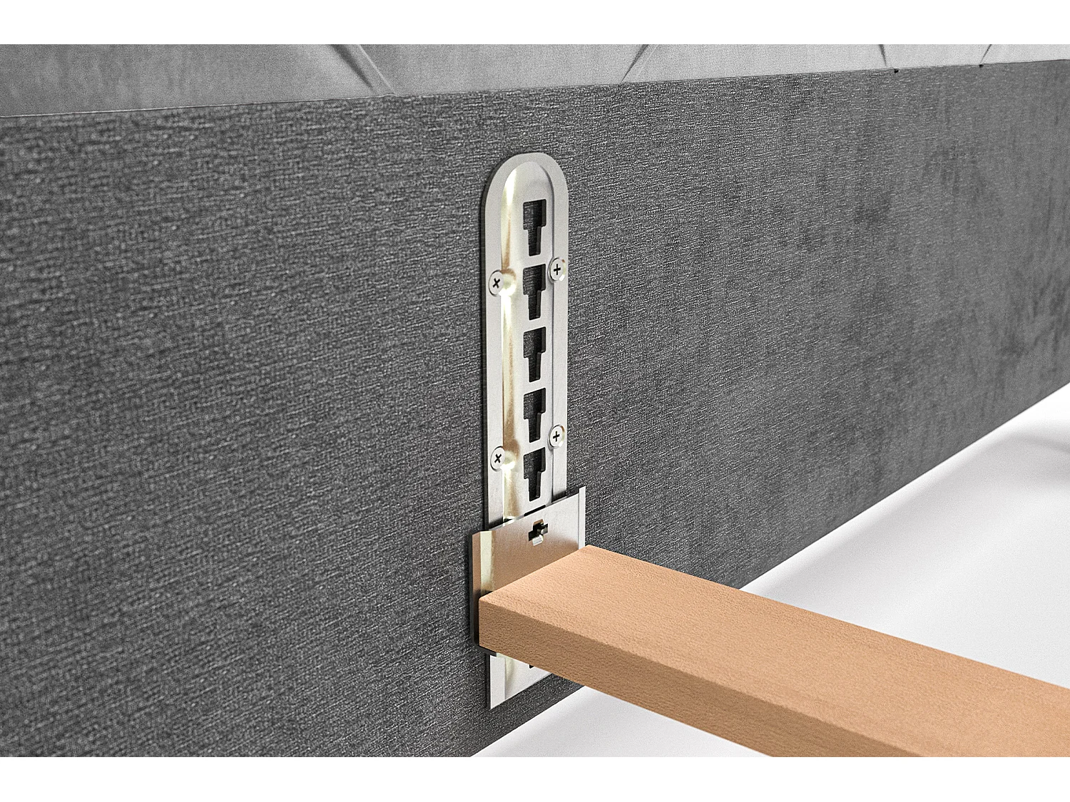 Cama - plata terciopelo - ANNY