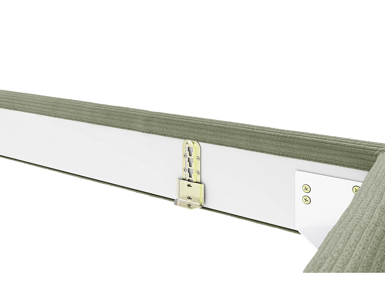 Lit - Vert velours côtelé - VALERIE