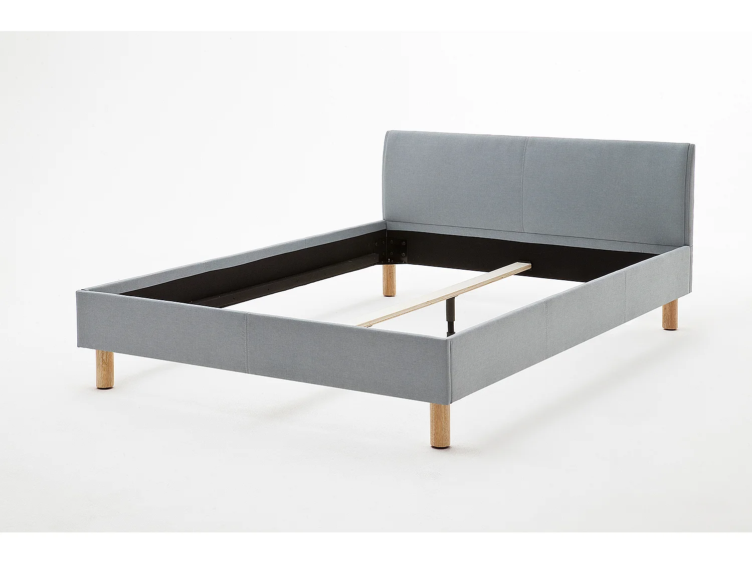 Polsterbett - Blau Webstoff - LEO