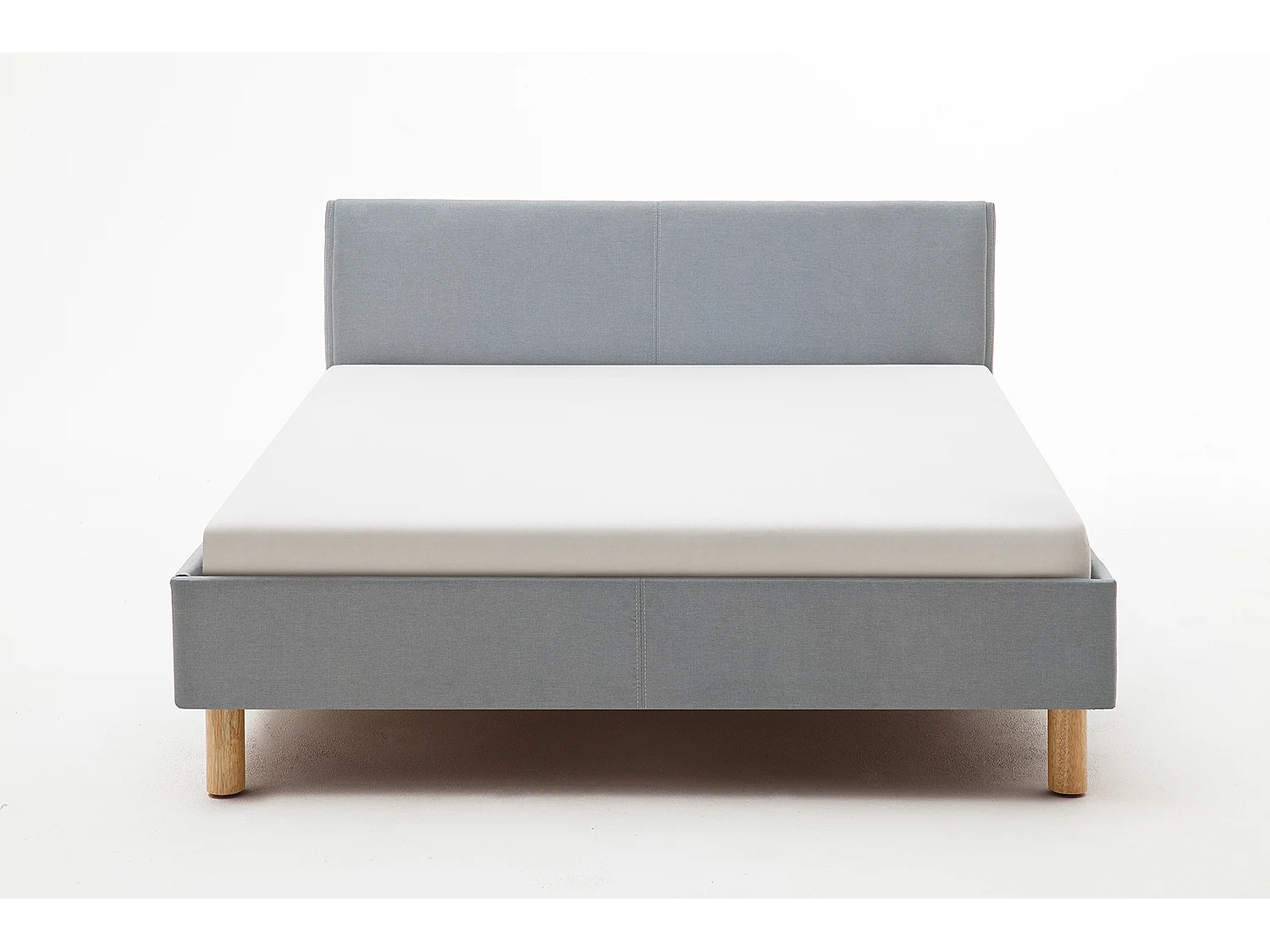 Polsterbett - Blau Webstoff - LEO