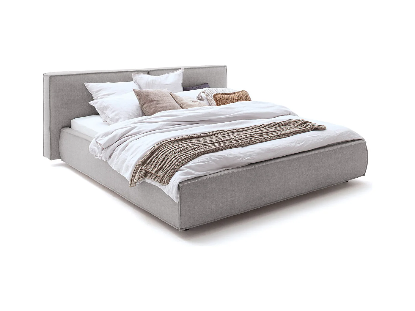 Cama - Gris tejido plano - CARLO