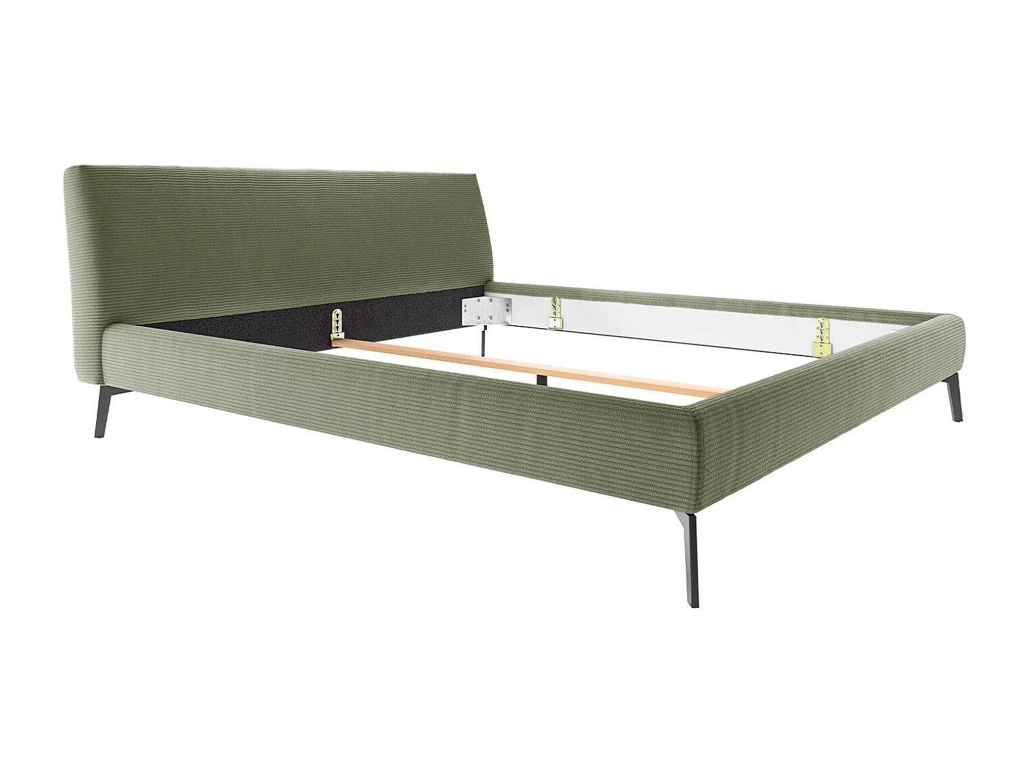 Lit - Vert velours côtelé - VALERIE