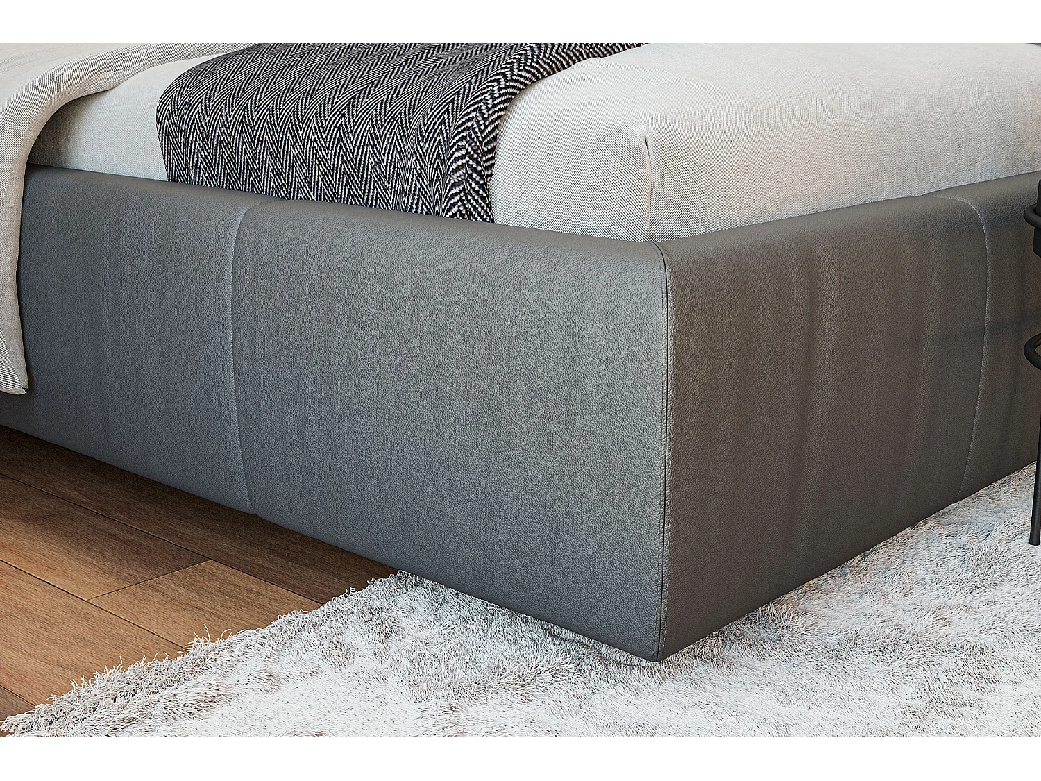 Cama - Negro piel - HENRY