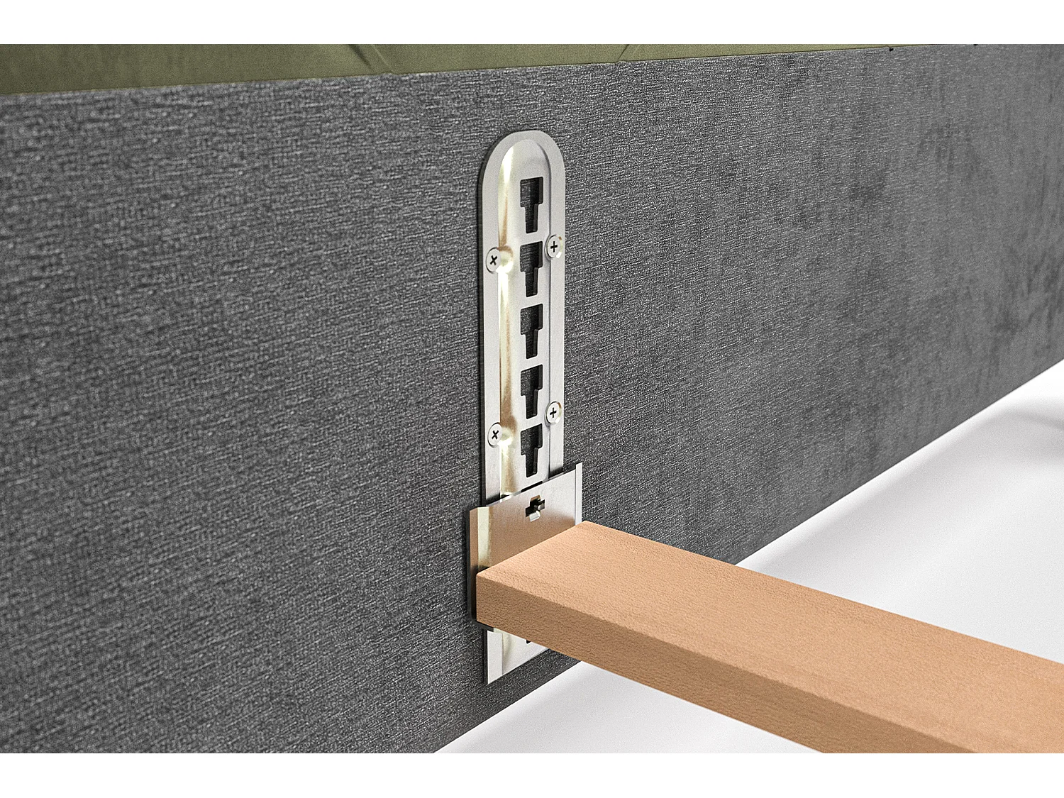 Polsterbett - Grün Velvet - ANNY