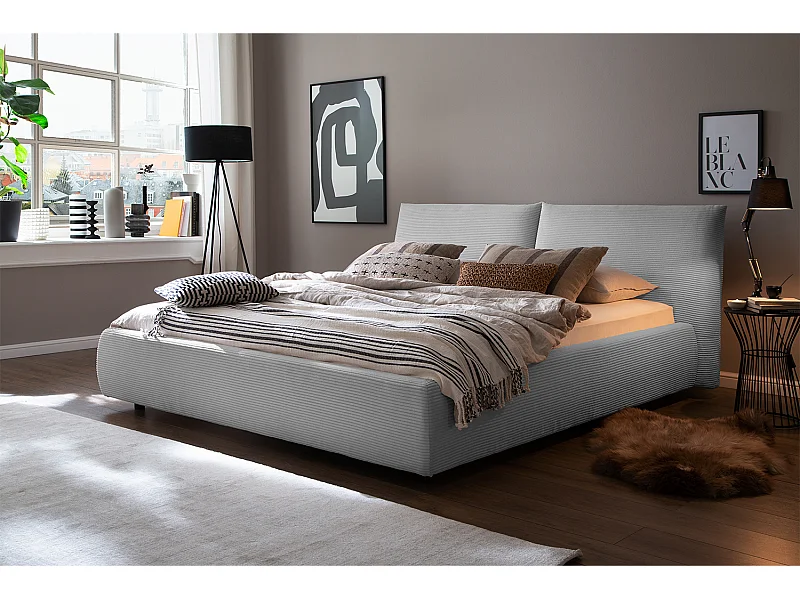 Letto - grigio chiaro velluto a coste - HENRY