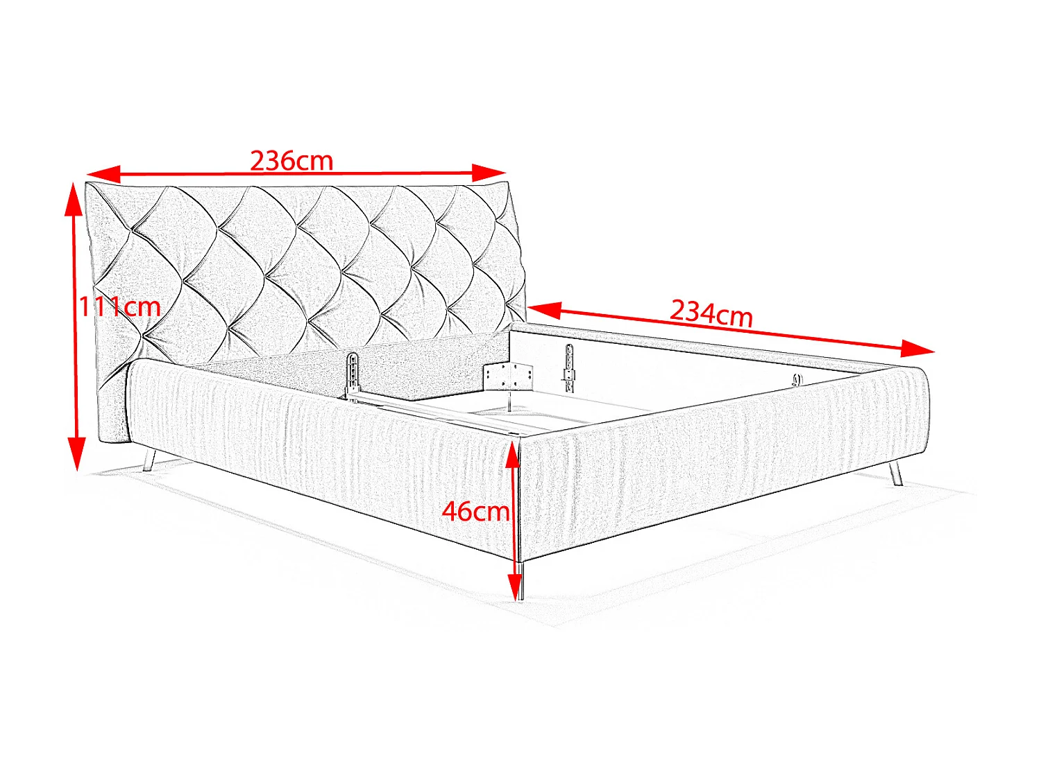 Cama - Petróleo terciopelo - ANNY