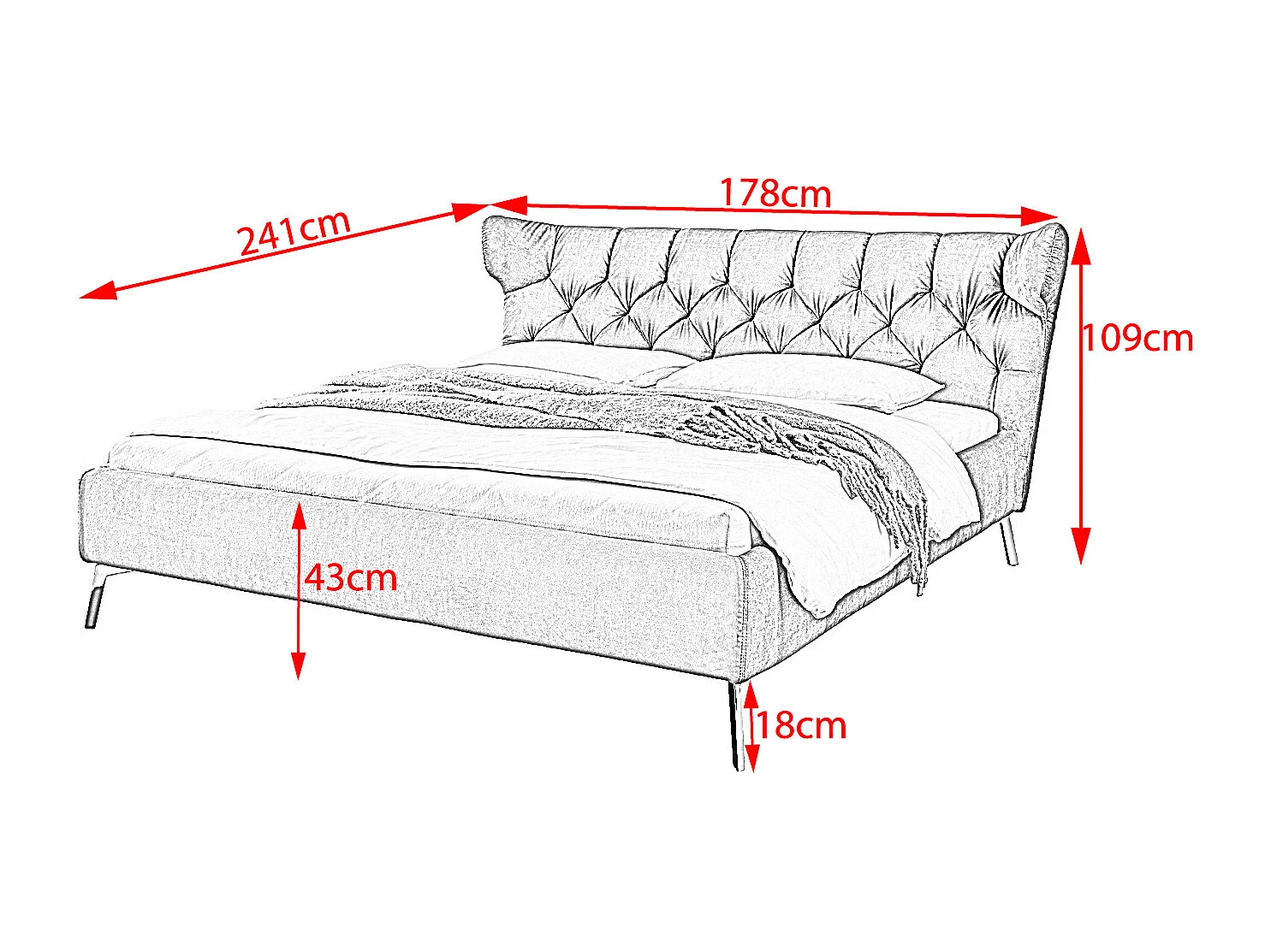Lit - Vert Velours - CHARME