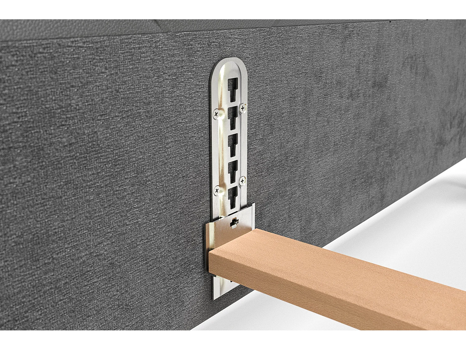 Polsterbett - Schwarz Leder - ANNY