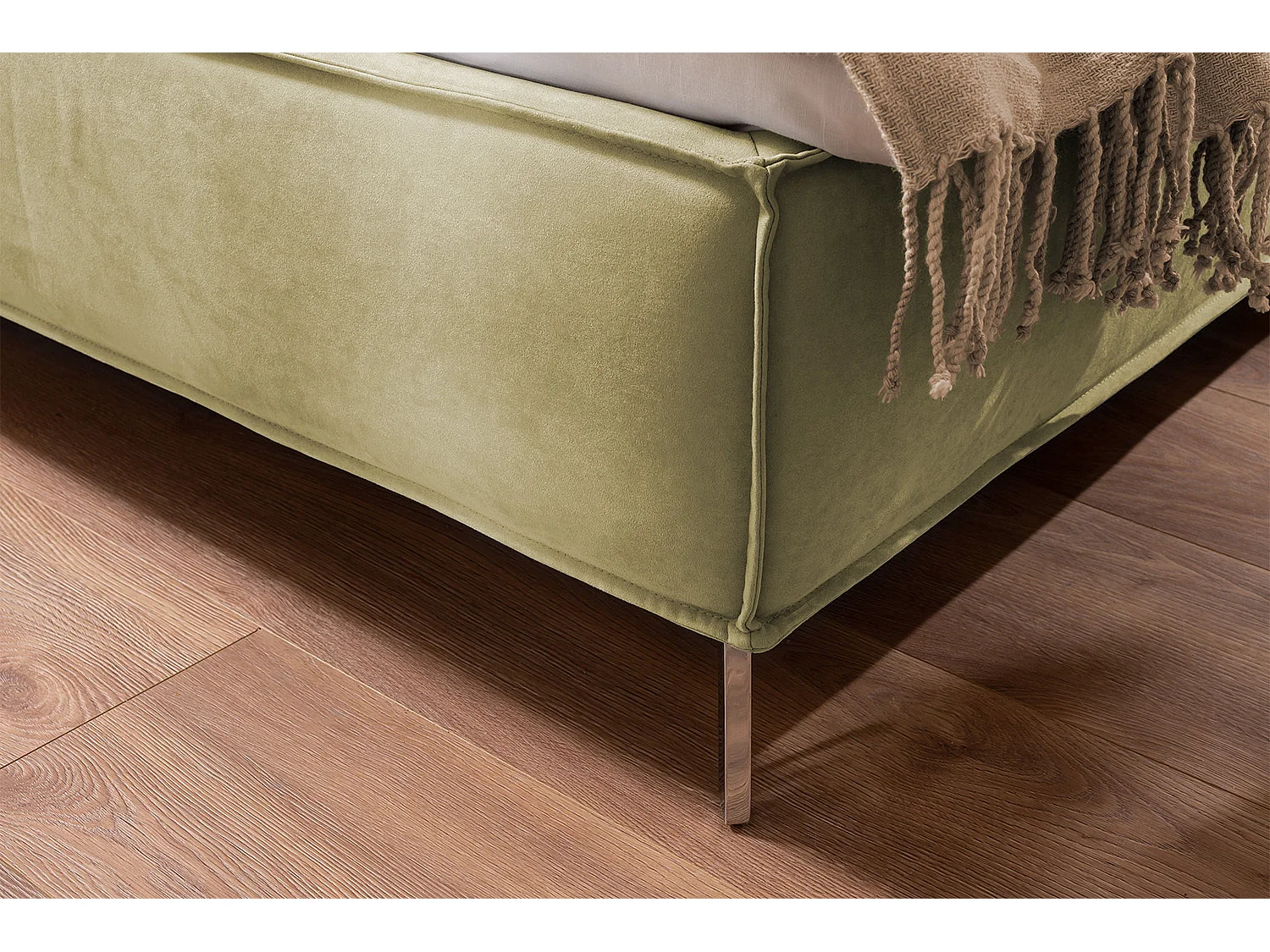 Letto - verde tessuto intrecciato - SOFIA