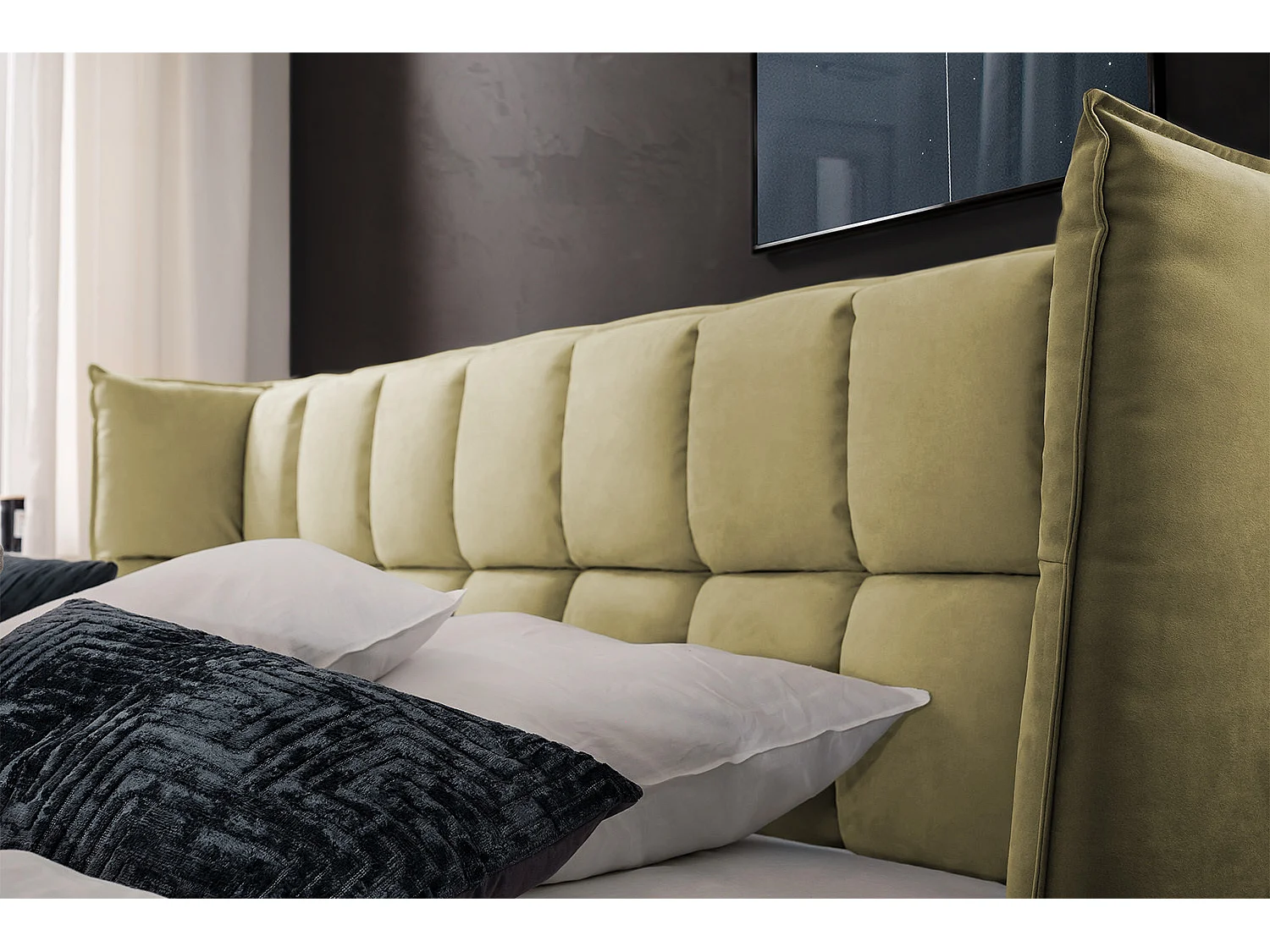 Letto - verde tessuto intrecciato - SOFIA