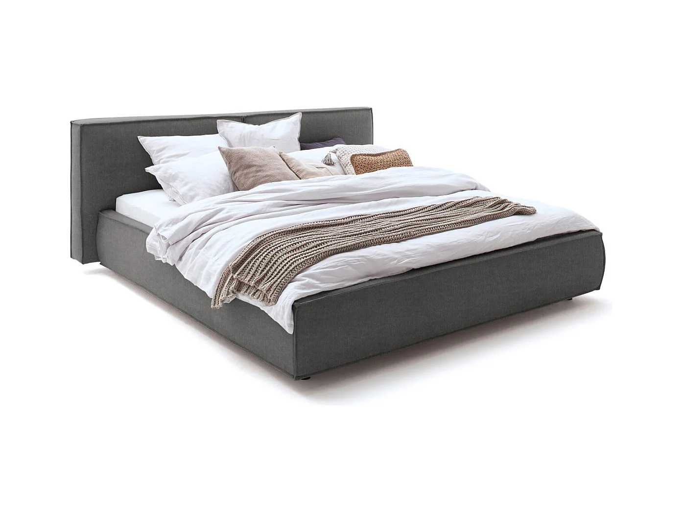 Lit - anthracite tissage plat - CARLO