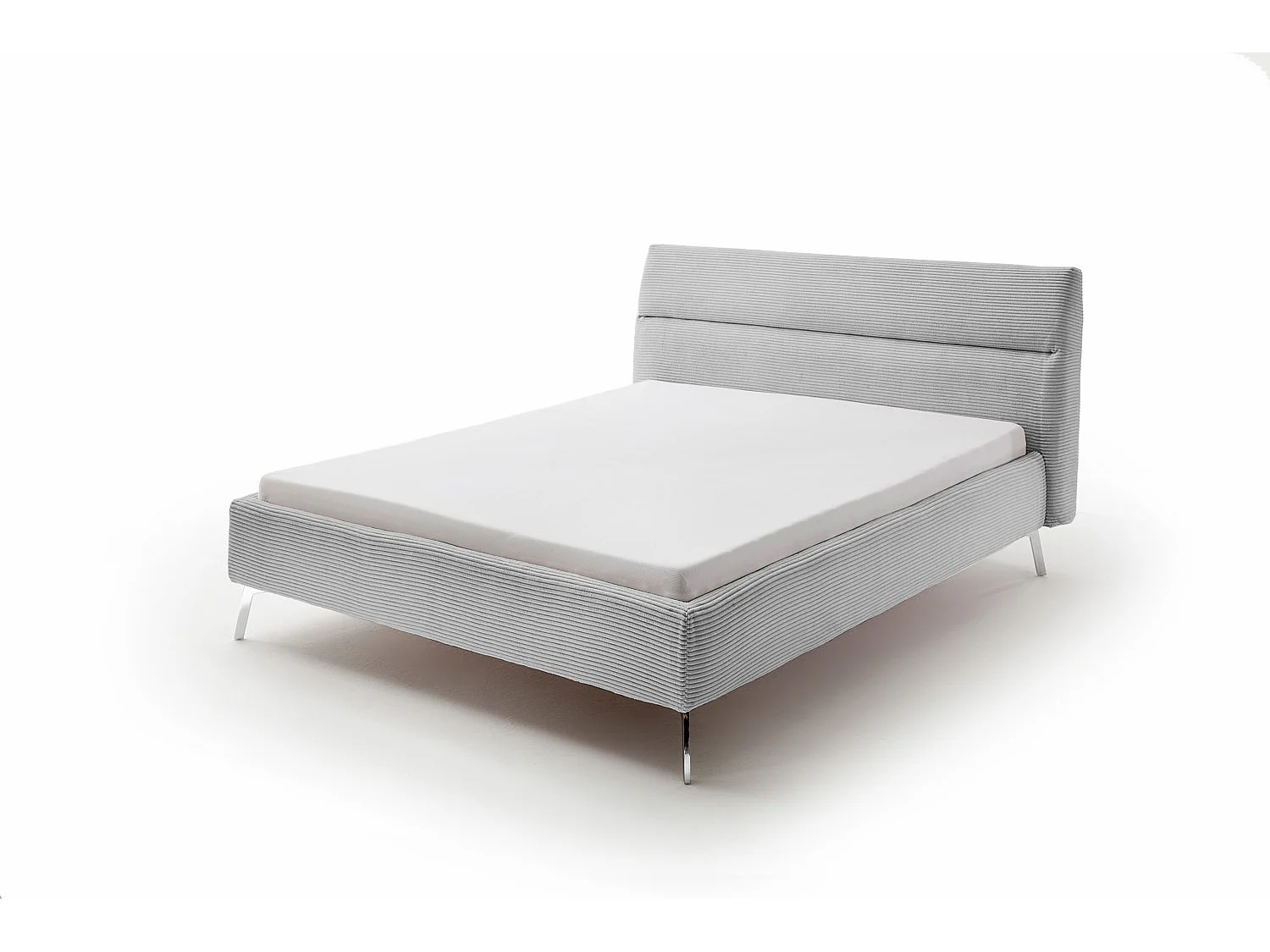 Lit - gris pierre velours côtelé - REMO