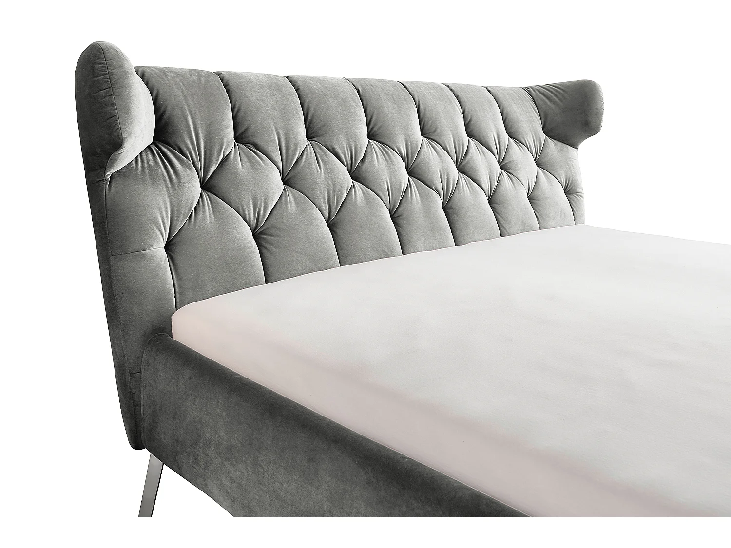 Lit - Gris Velours - CHARME