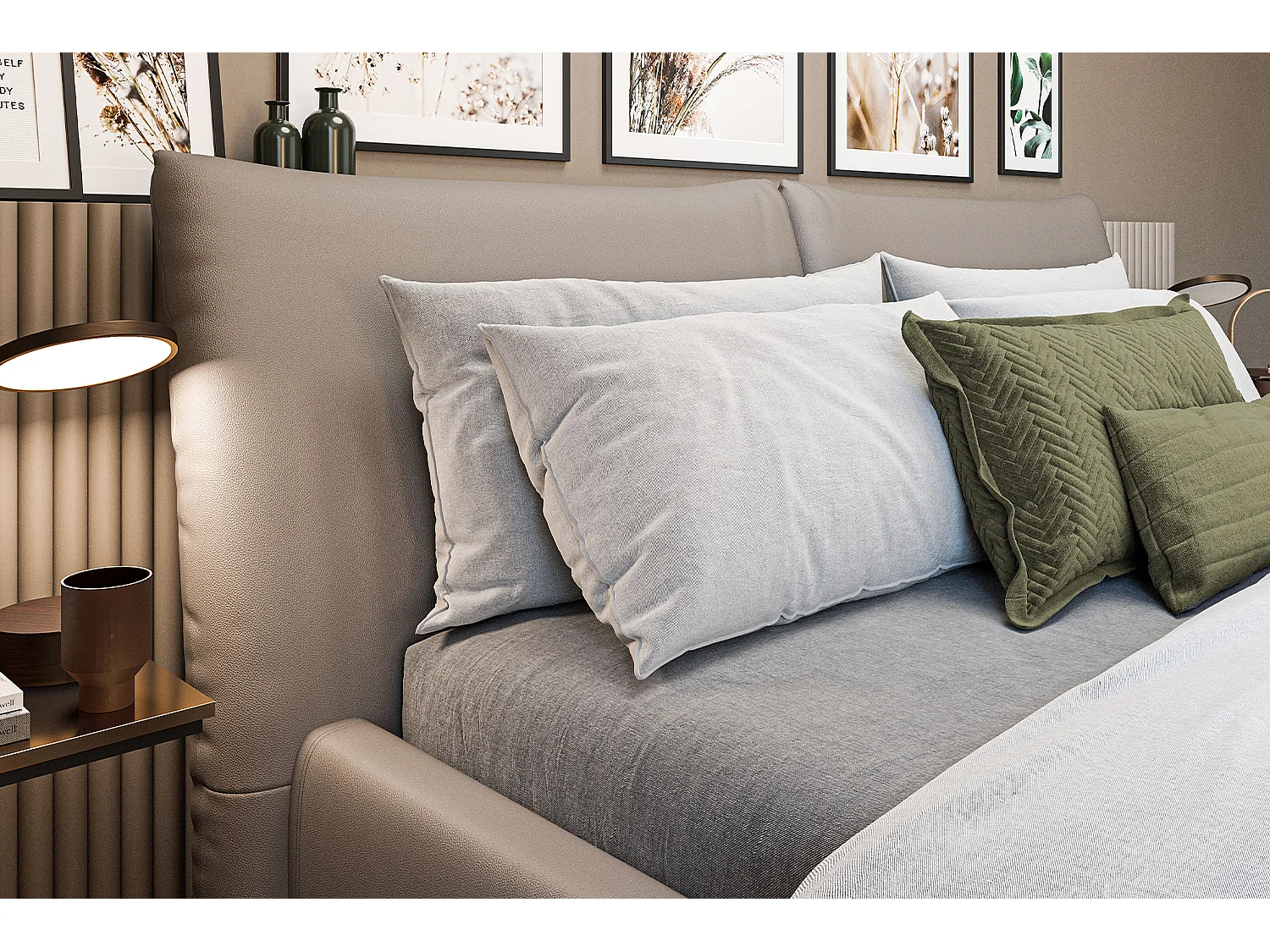 Cama - Gris piel - HENRY