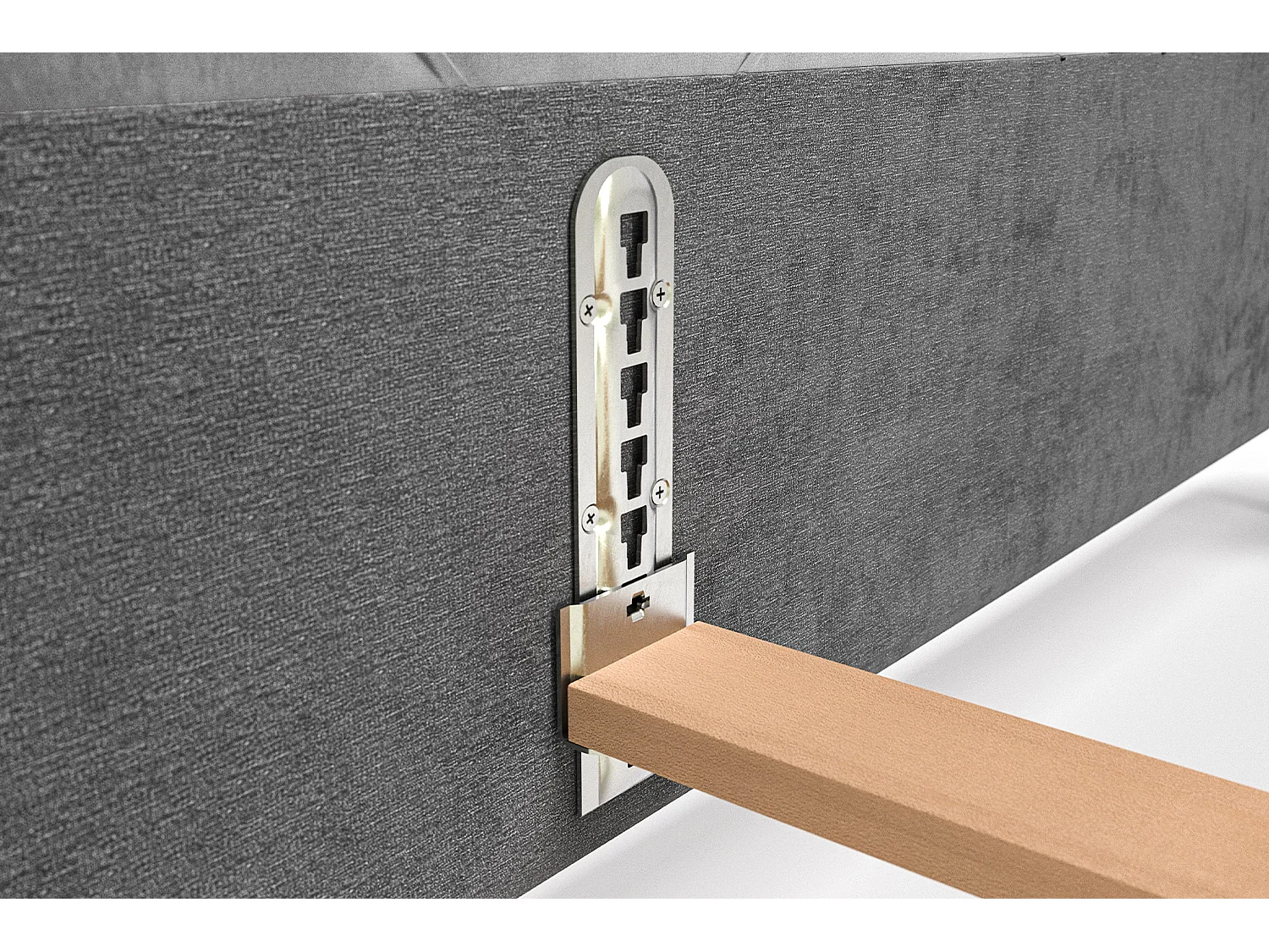 Polsterbett - Silber Velvet - ANNY